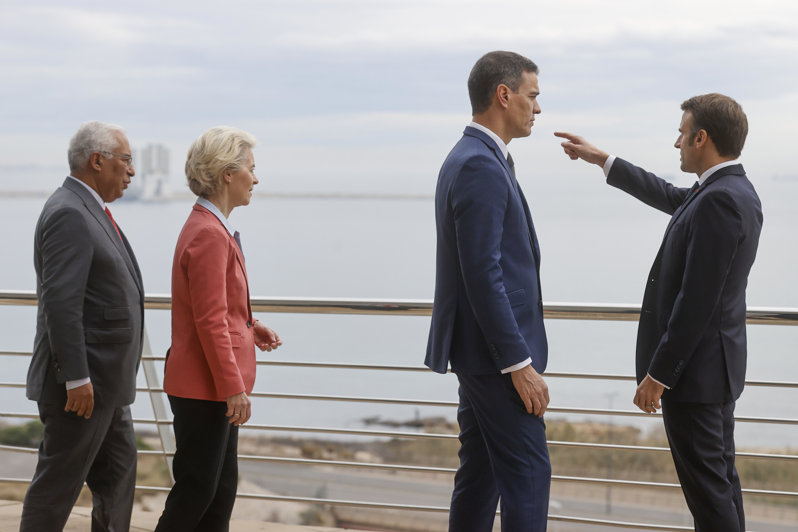 António Costa, Ursula Von der Leyen, Pedro Sánchez y Emmanuel Macron, hace un año en Alicante.