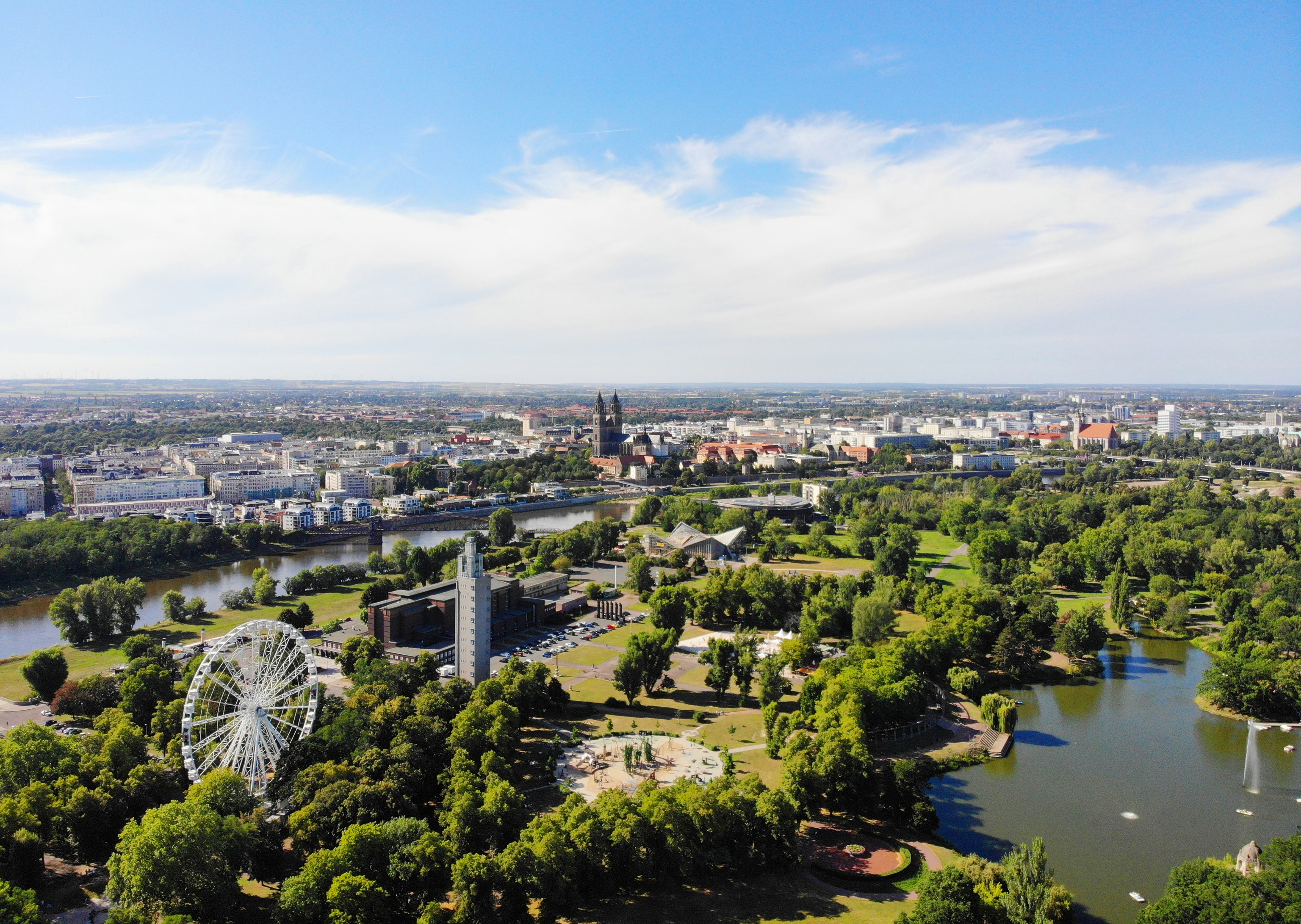 View of Magdeburg, capital of Saxony-Anhalt.