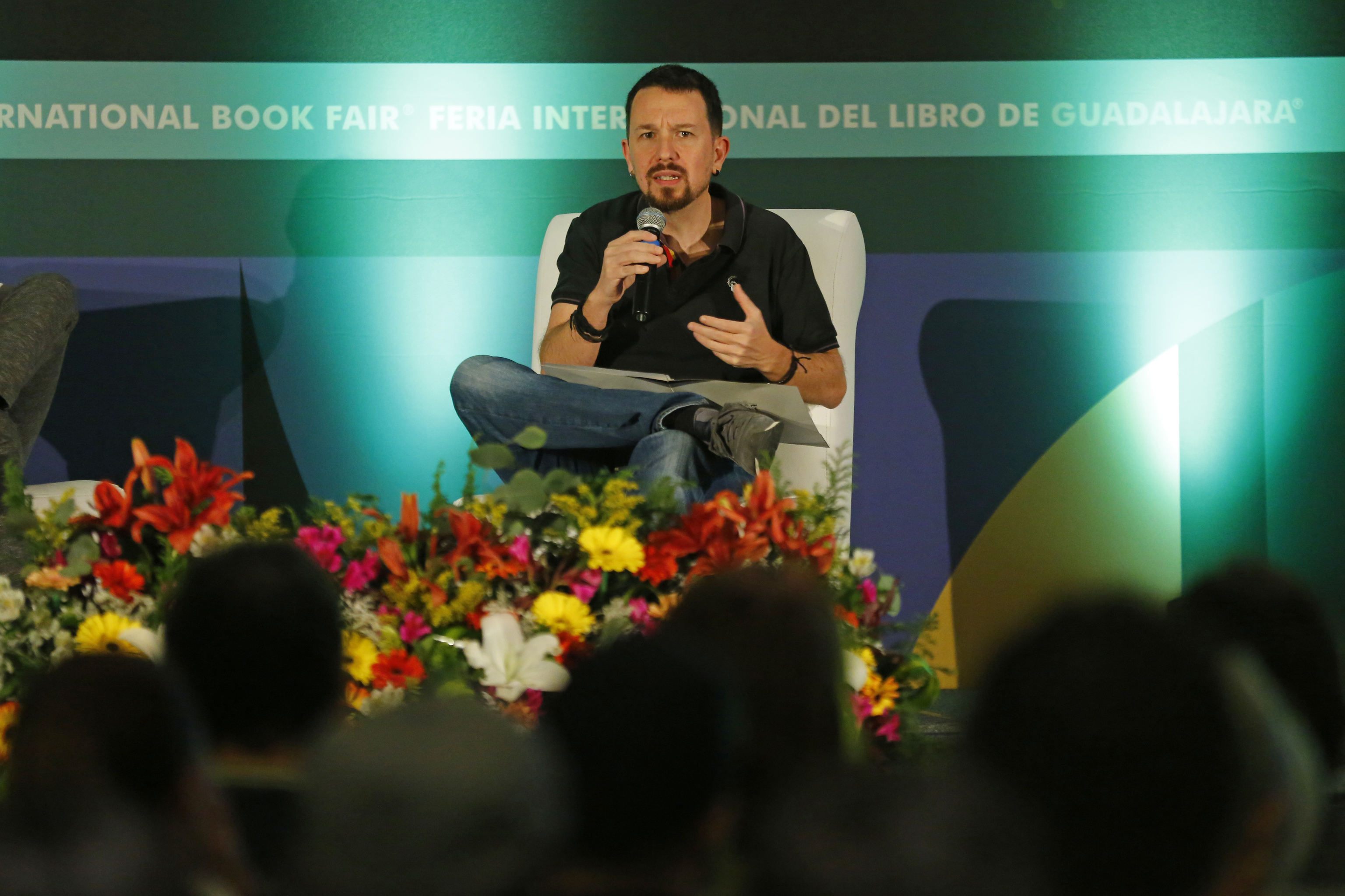 Pablo Iglesias, el pasado día 1, en un acto la Feria Internacional del Libro en Guadalajara (México).