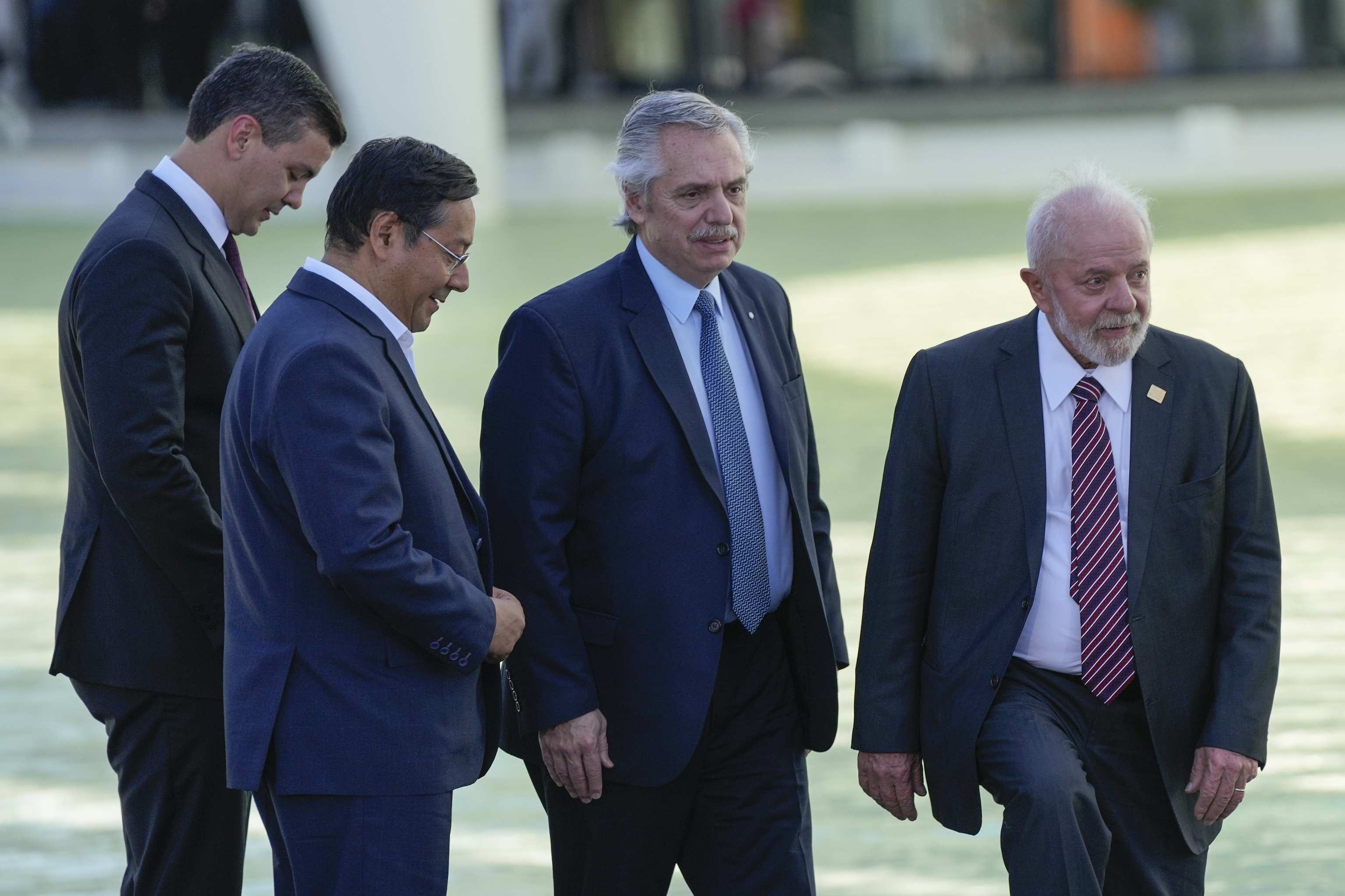 Santiago Pea, Alberto Fernndez, Luis Arce y Luiz Incio Lula da Silva