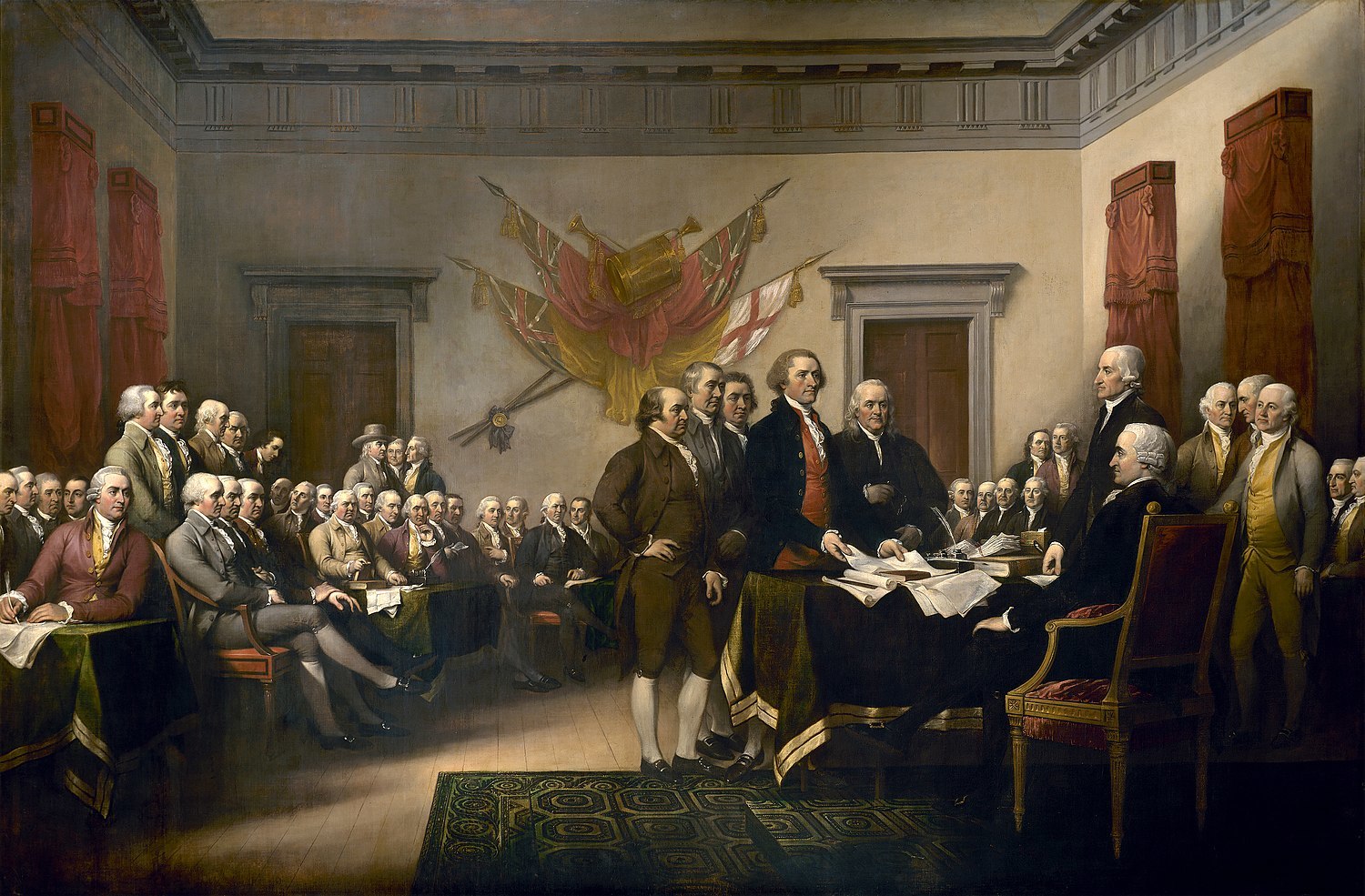 John Trumbull: 'Declaración de Independencia', 1819.