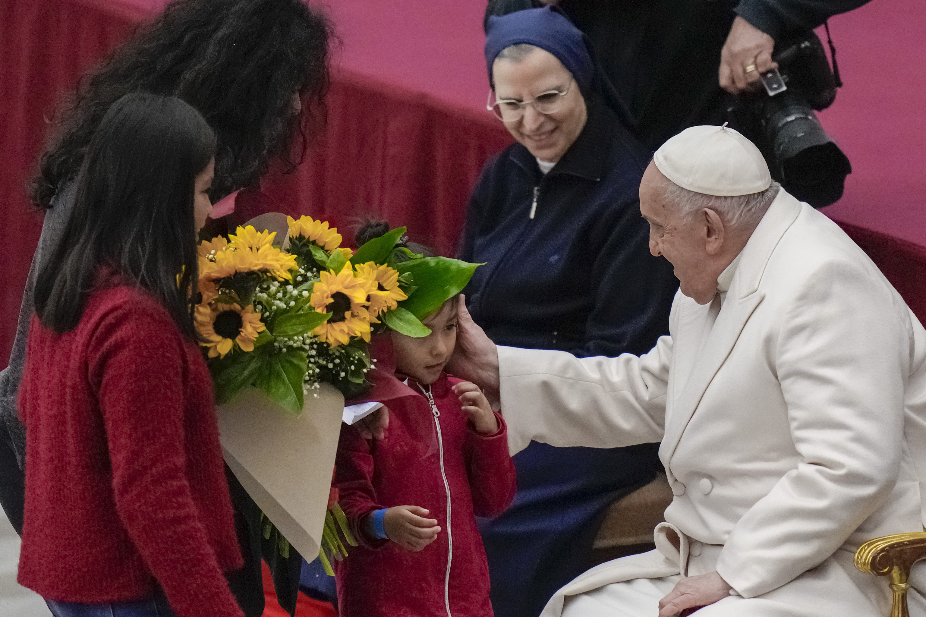 El papa Francisco celebra su cumpleaos en el Vaticano, este domingo.