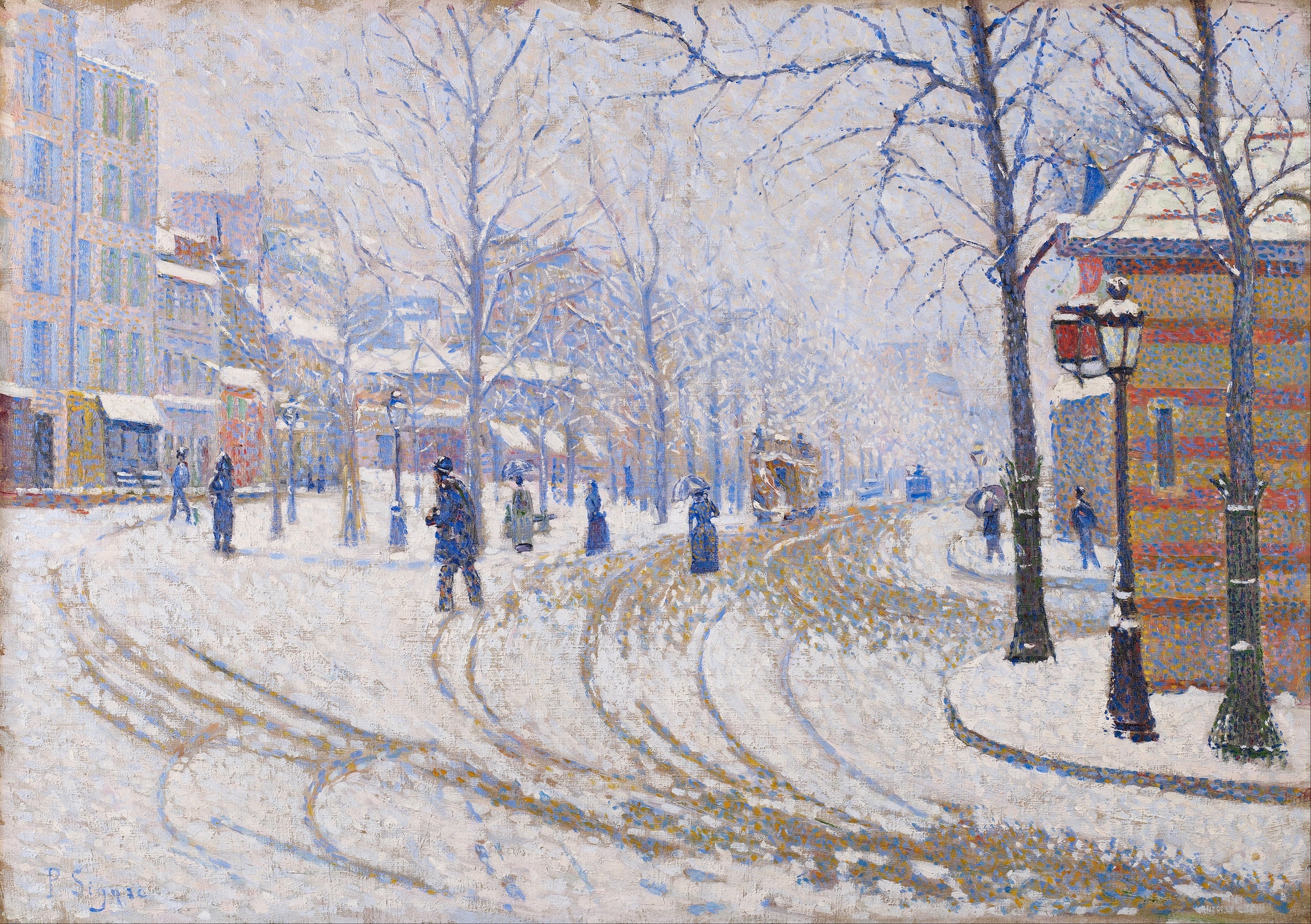 Nieve, boulevard de Clichy. Paul Signac, 1886