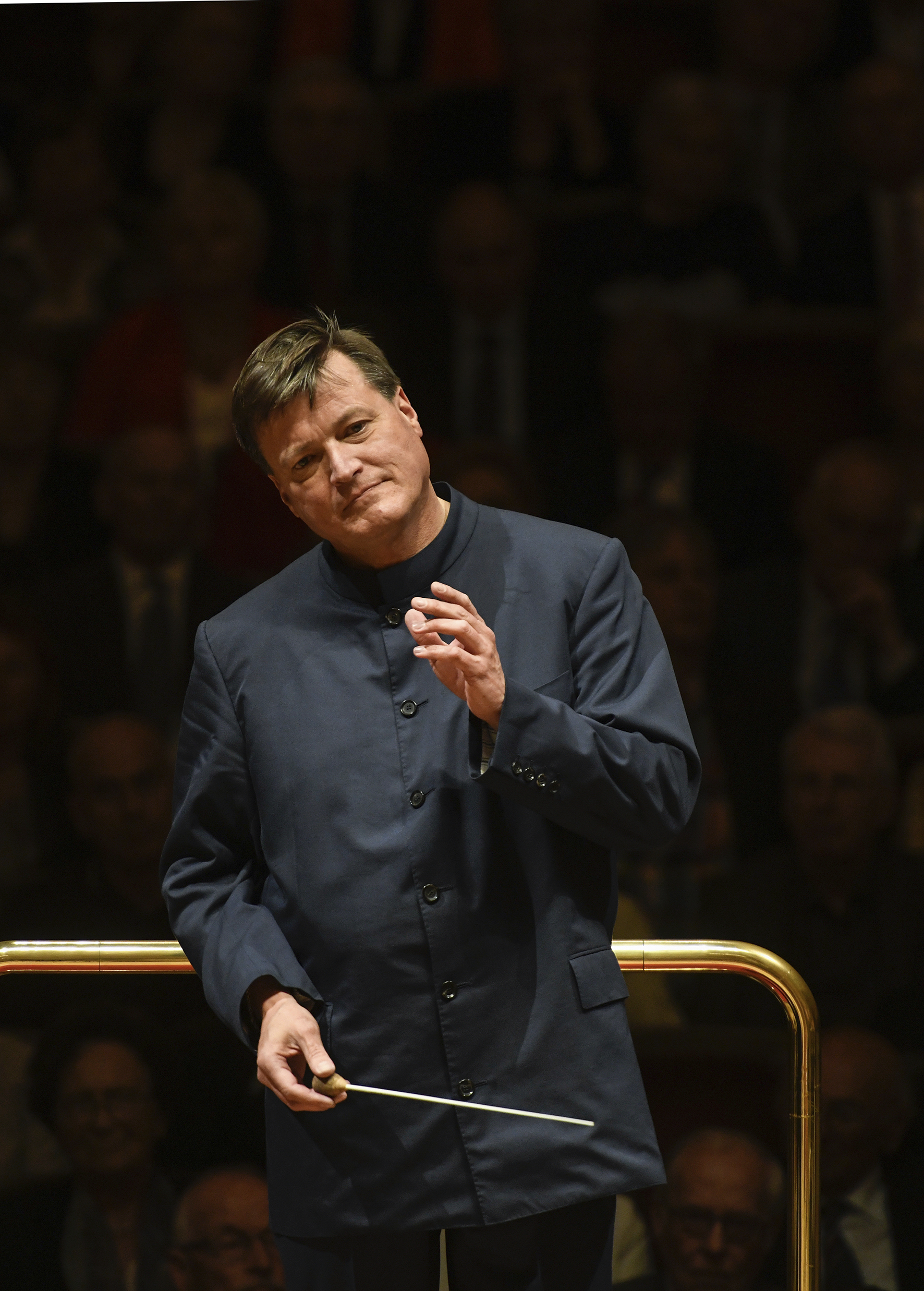 Christian Thielemann, durante un concierto al frente de la Filarmnica de Viena.