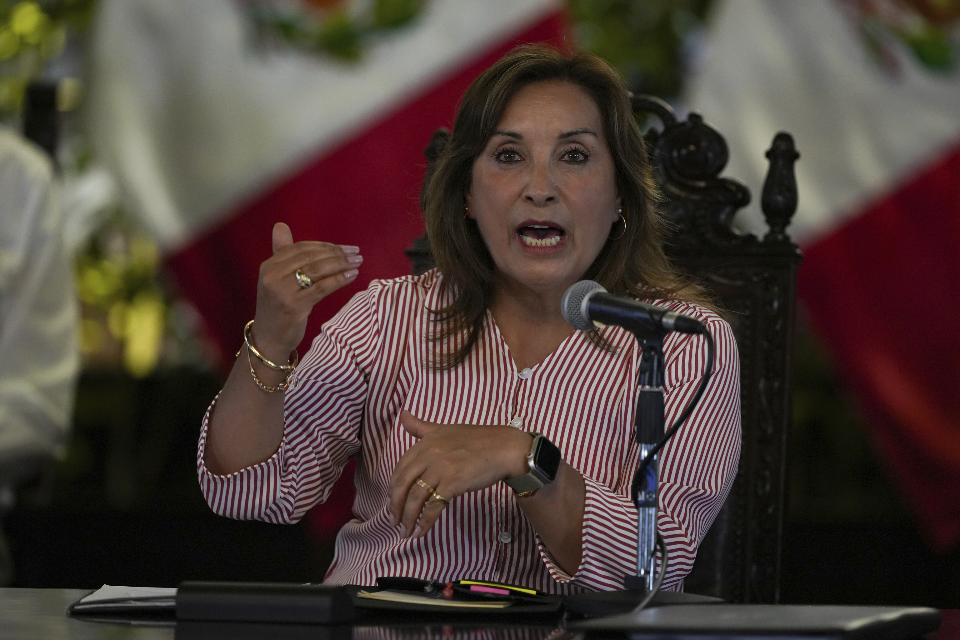 La presidenta de Per, Dina Boluarte, en Lima.