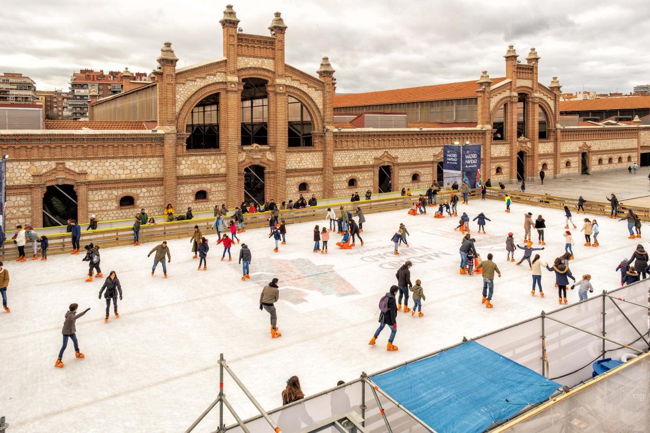 Pista de patinaje de Matadero, en Madrid.