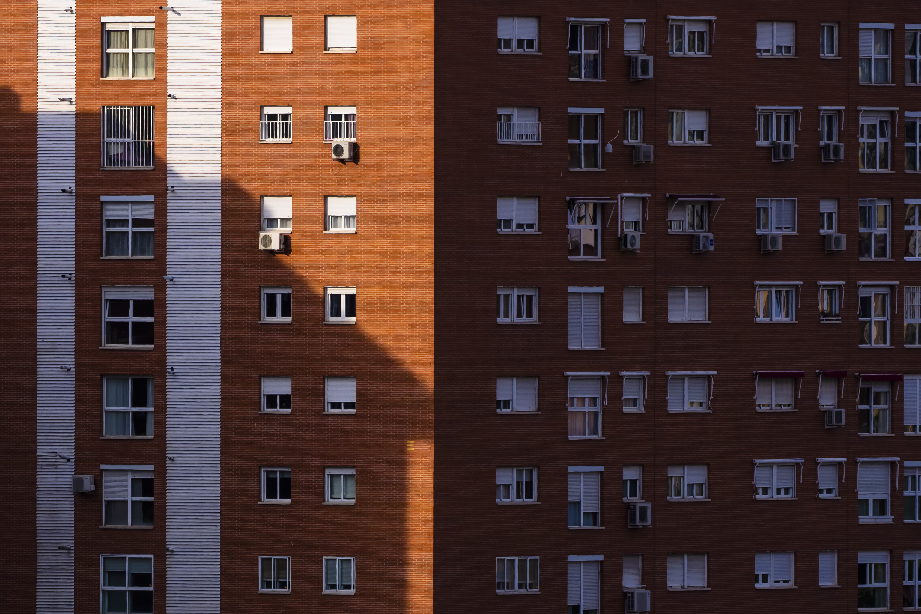 Fachada de un bloque de viviendas en Madrid.