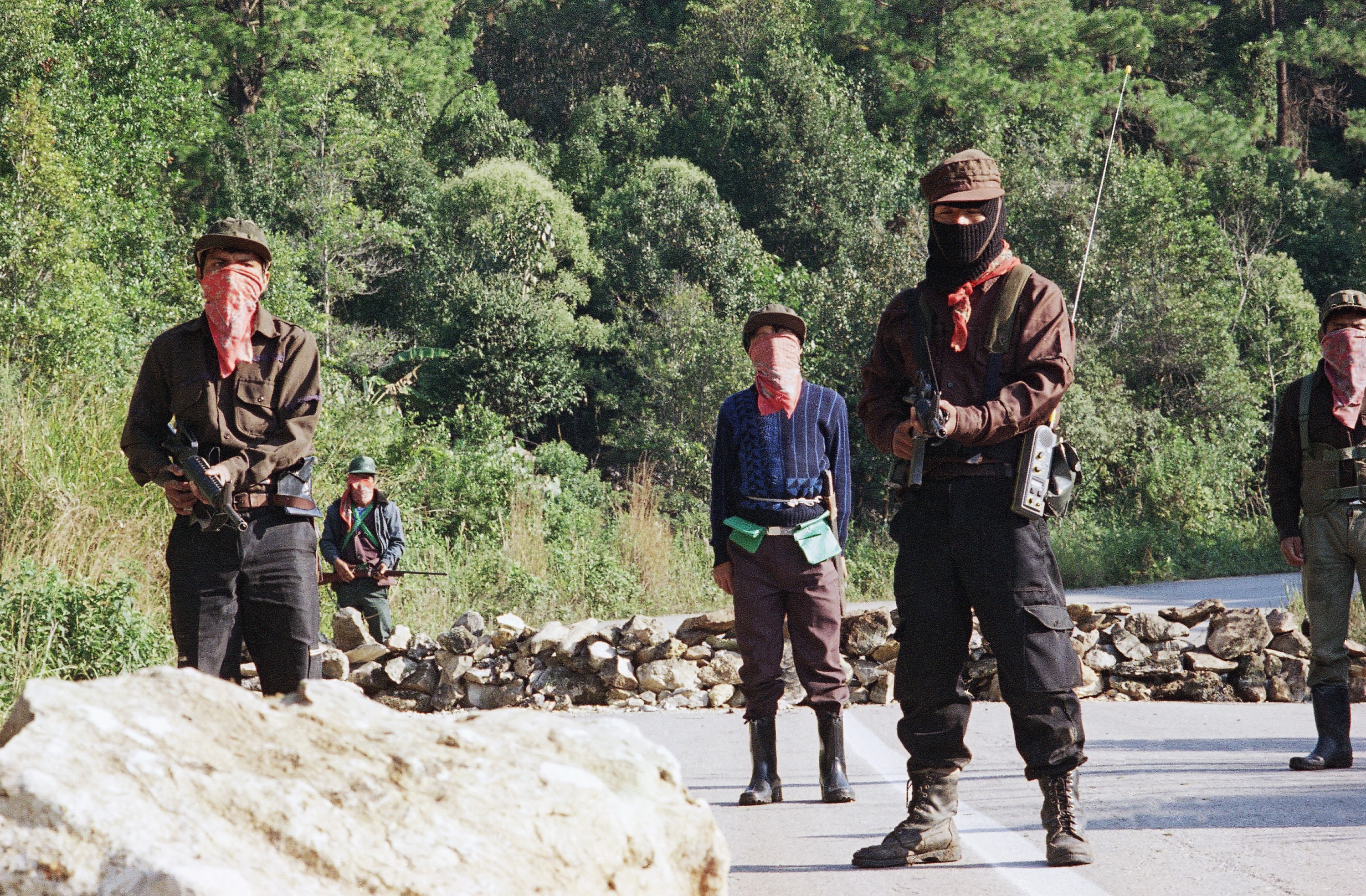 Comando zapatista, el 3 de enero de 1994.
