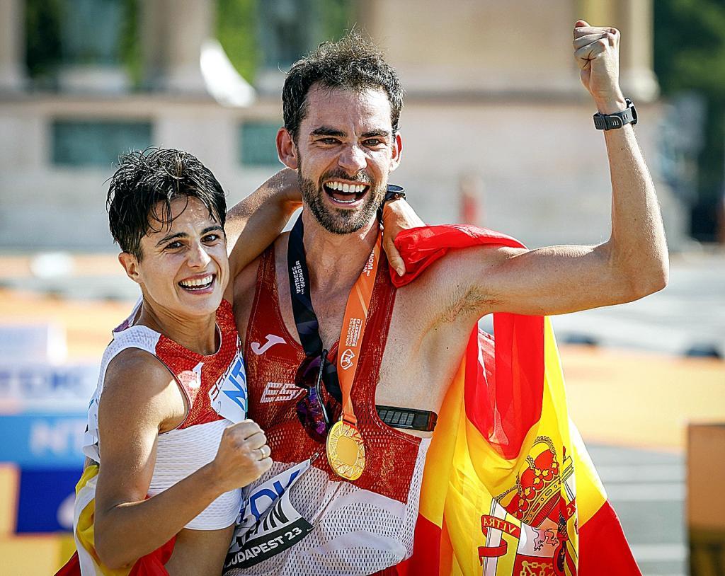 María Pérez y Álvaro Martín, campeones del mundo de marcha en 2023.