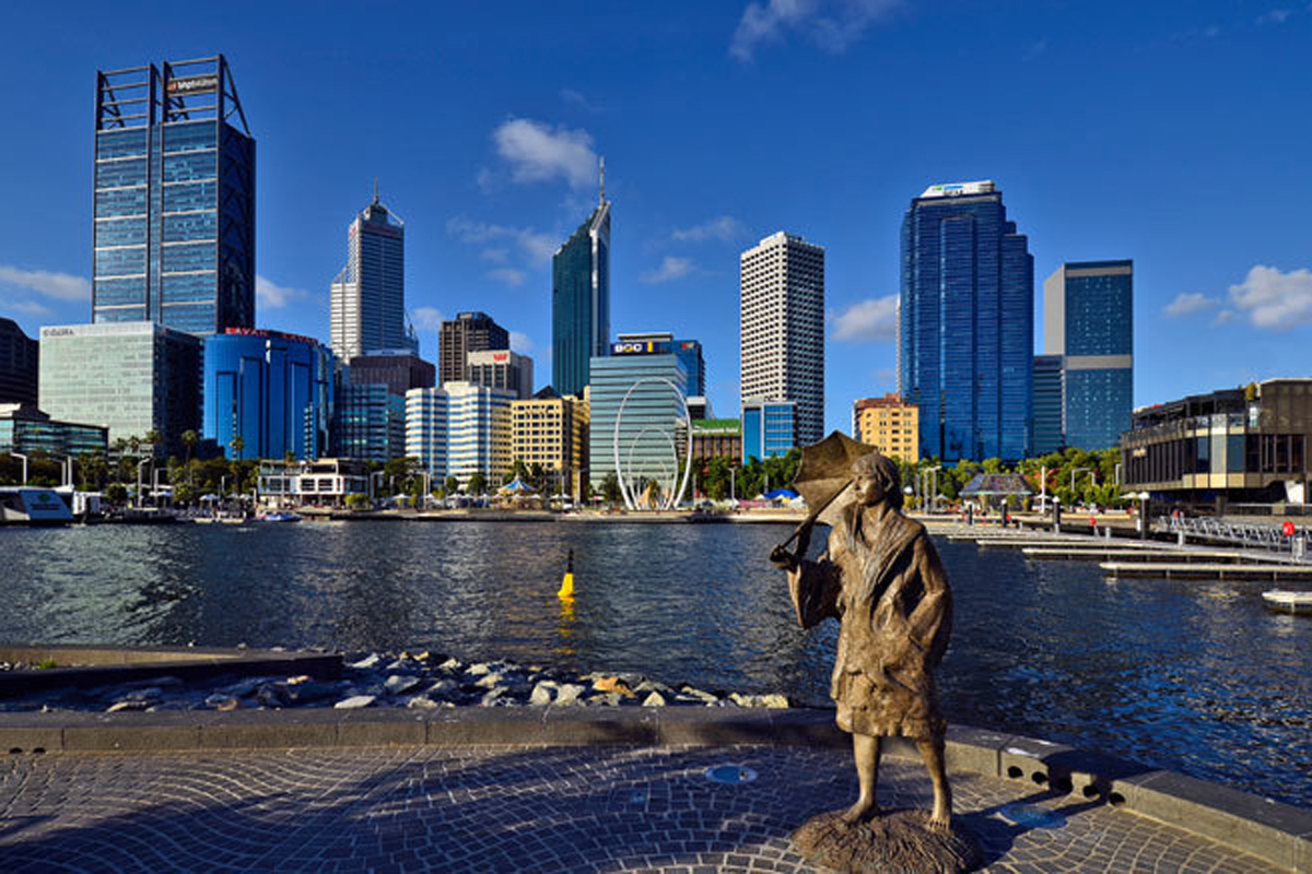 La ciudad de Perth, en Australia Occidental.