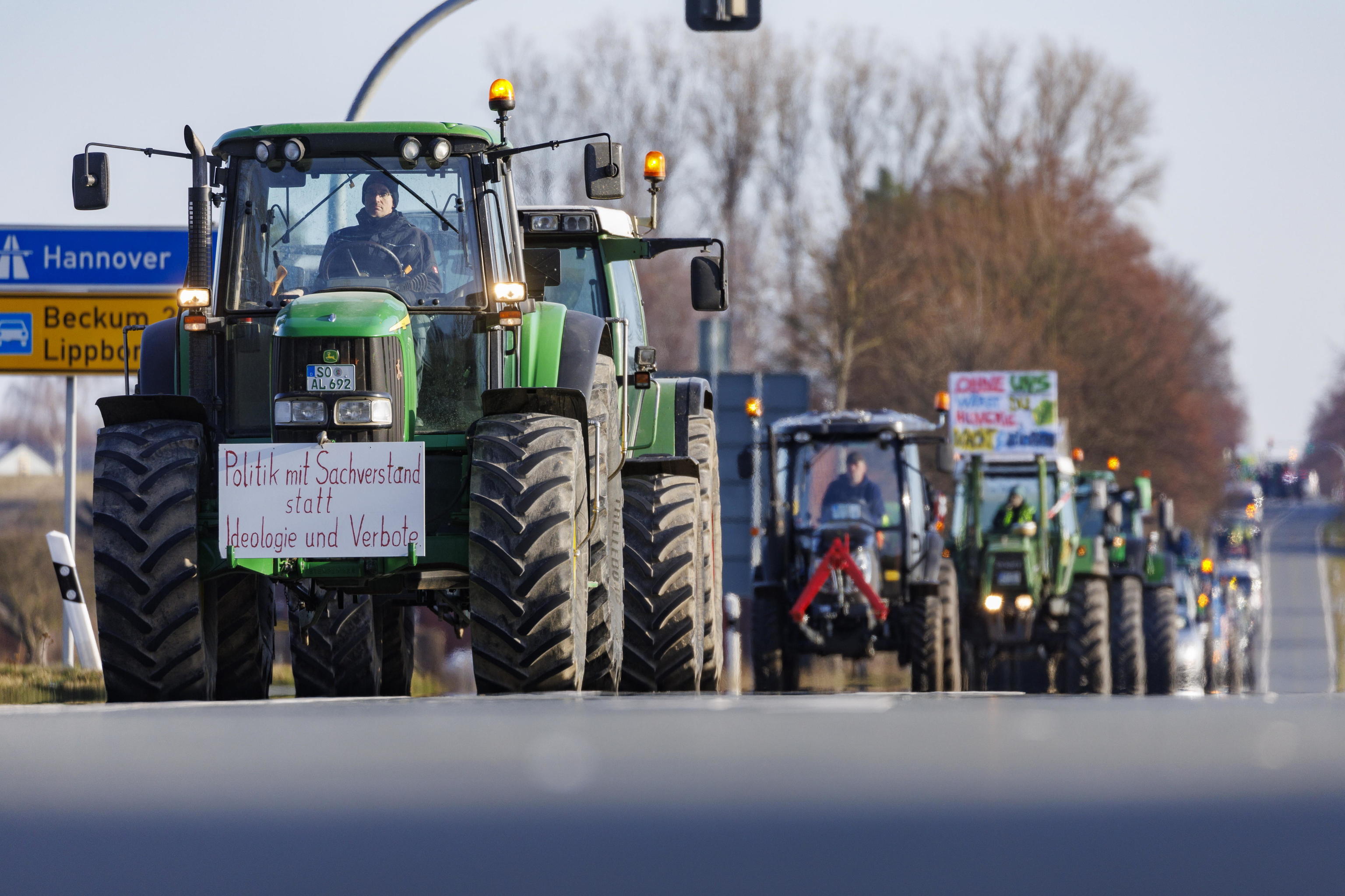 Un conjunto de tractores, en Soest (Alemania).
