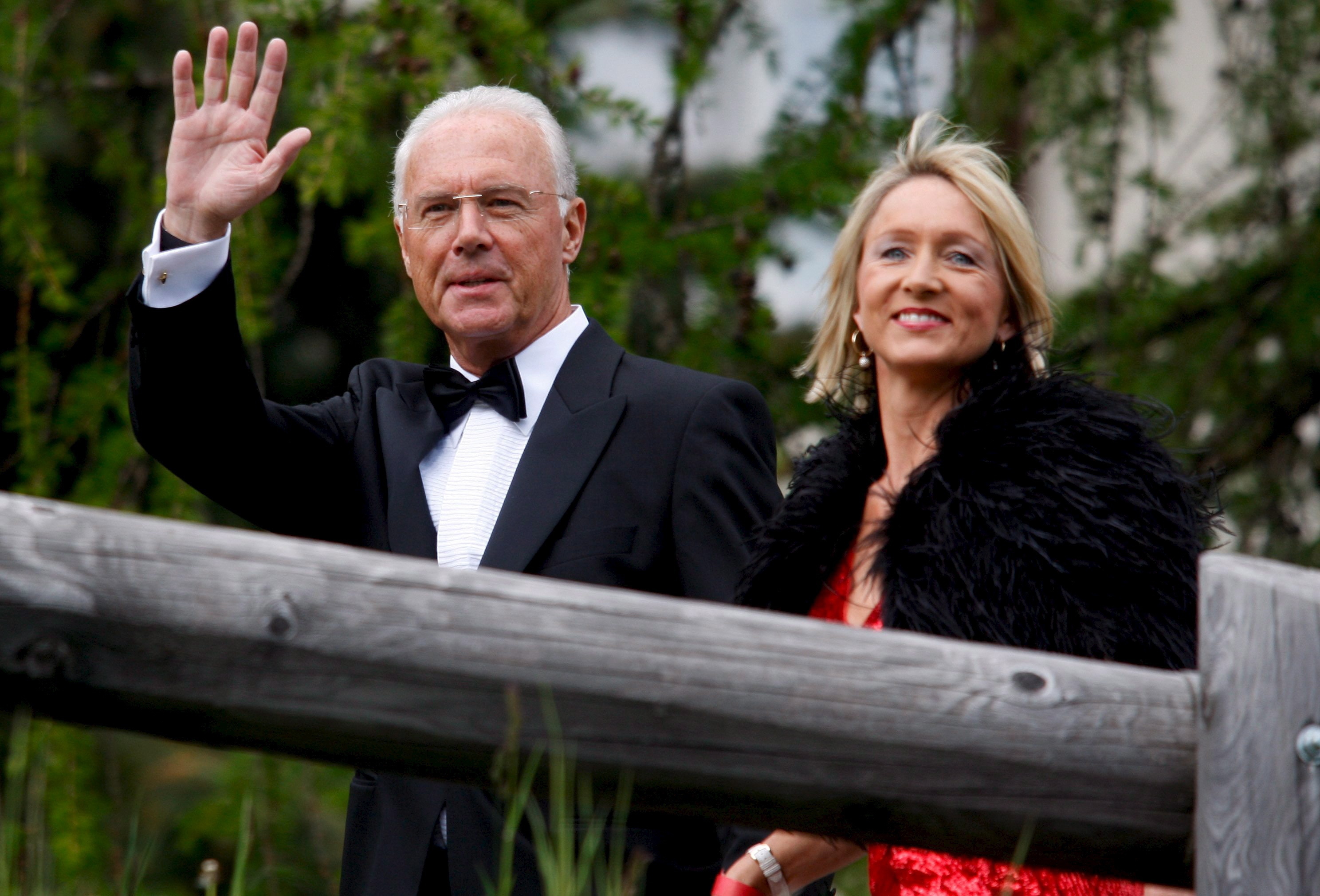 Franz Beckenbauer junto a su ltima esposa, Heidi