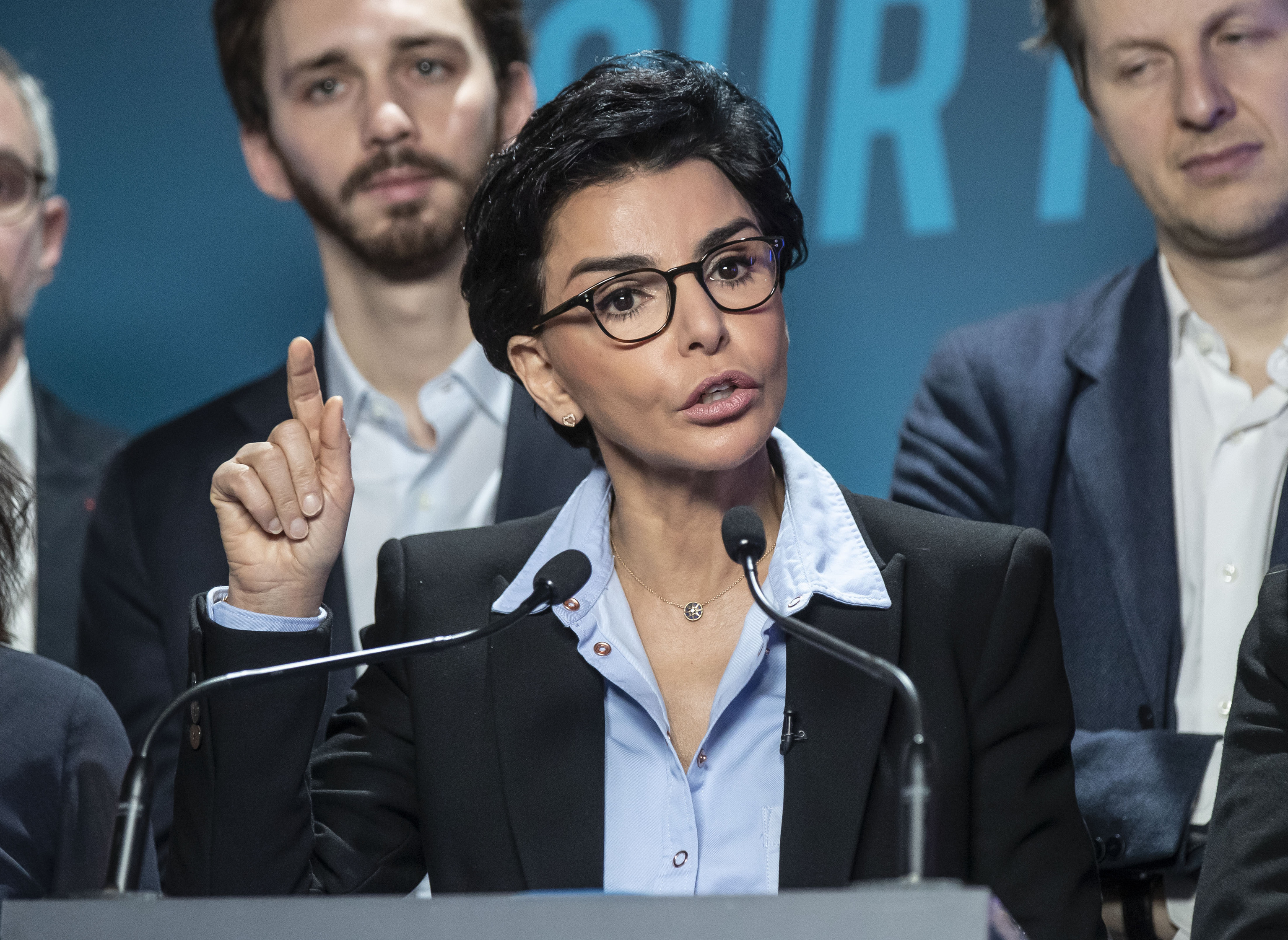 La conservadora Rachida Dati, de nuevo ministra de Francia, en una conferencia de prensa en 2020.