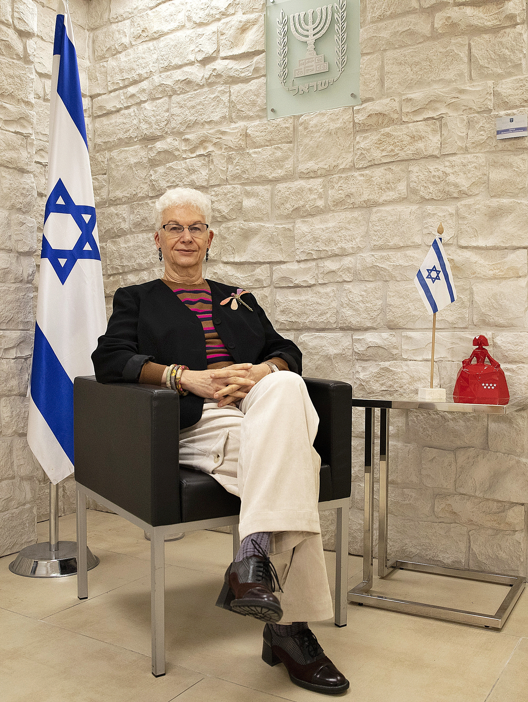 La embajadora de Israel en Espaa, antes de la entrevista.