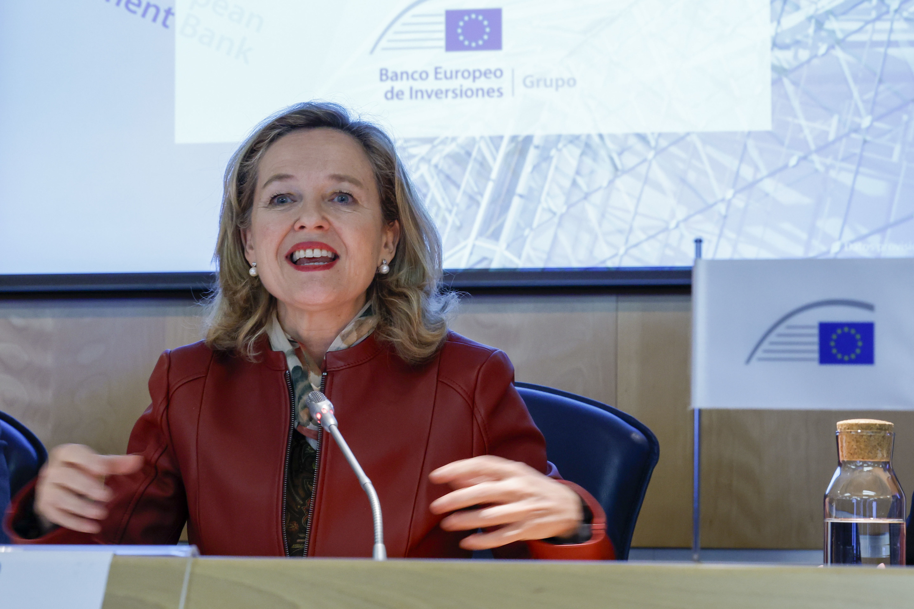 La presidenta del Banco Europeo de Inversiones (BEI), Nadia Calvio.