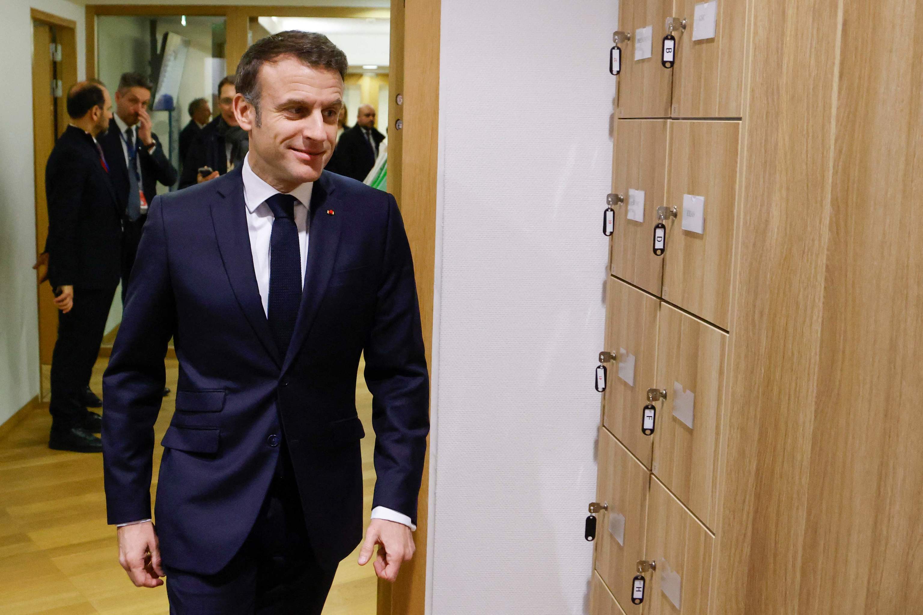 El presidente francs, Emmanuel Macron, antes de la reunin del Consejo Europeo.