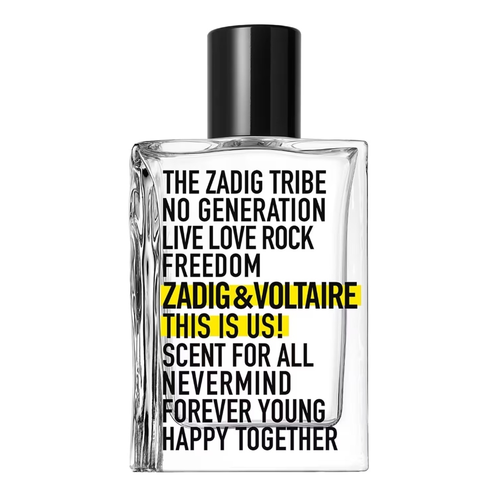 Otros perfumes unisex que triunfan y puedes compartir con tu pareja: This is us! de Zadig & Voltaire