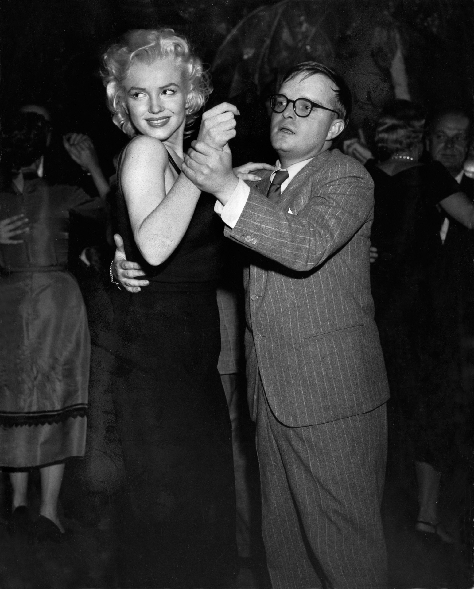 Marilyn Monroe y Truman Capote, en una imagen de 1955.