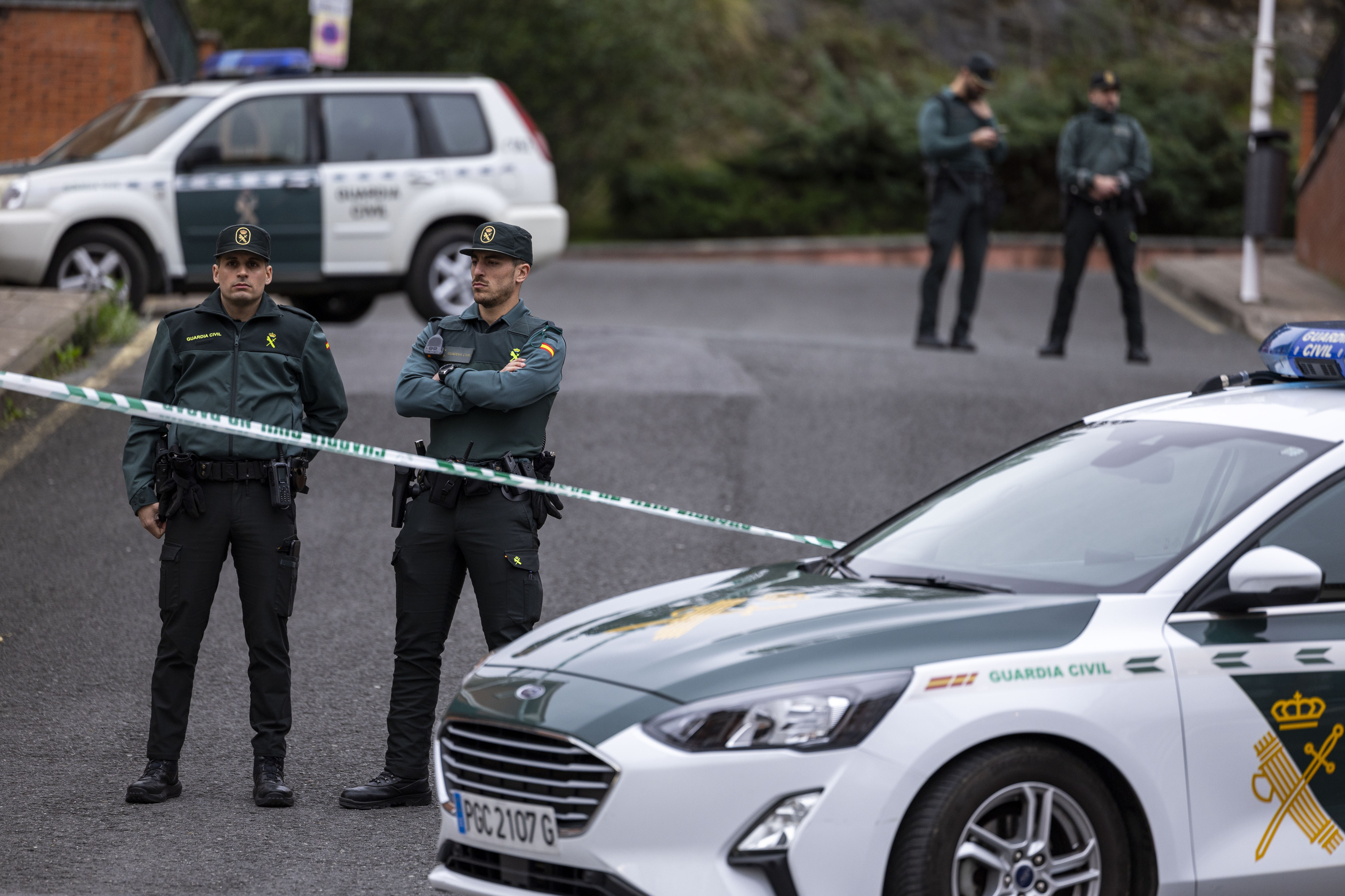 Cordón de la Guardia Civil en el lugar de los hechos en Castro Urdiales (Cantabria).