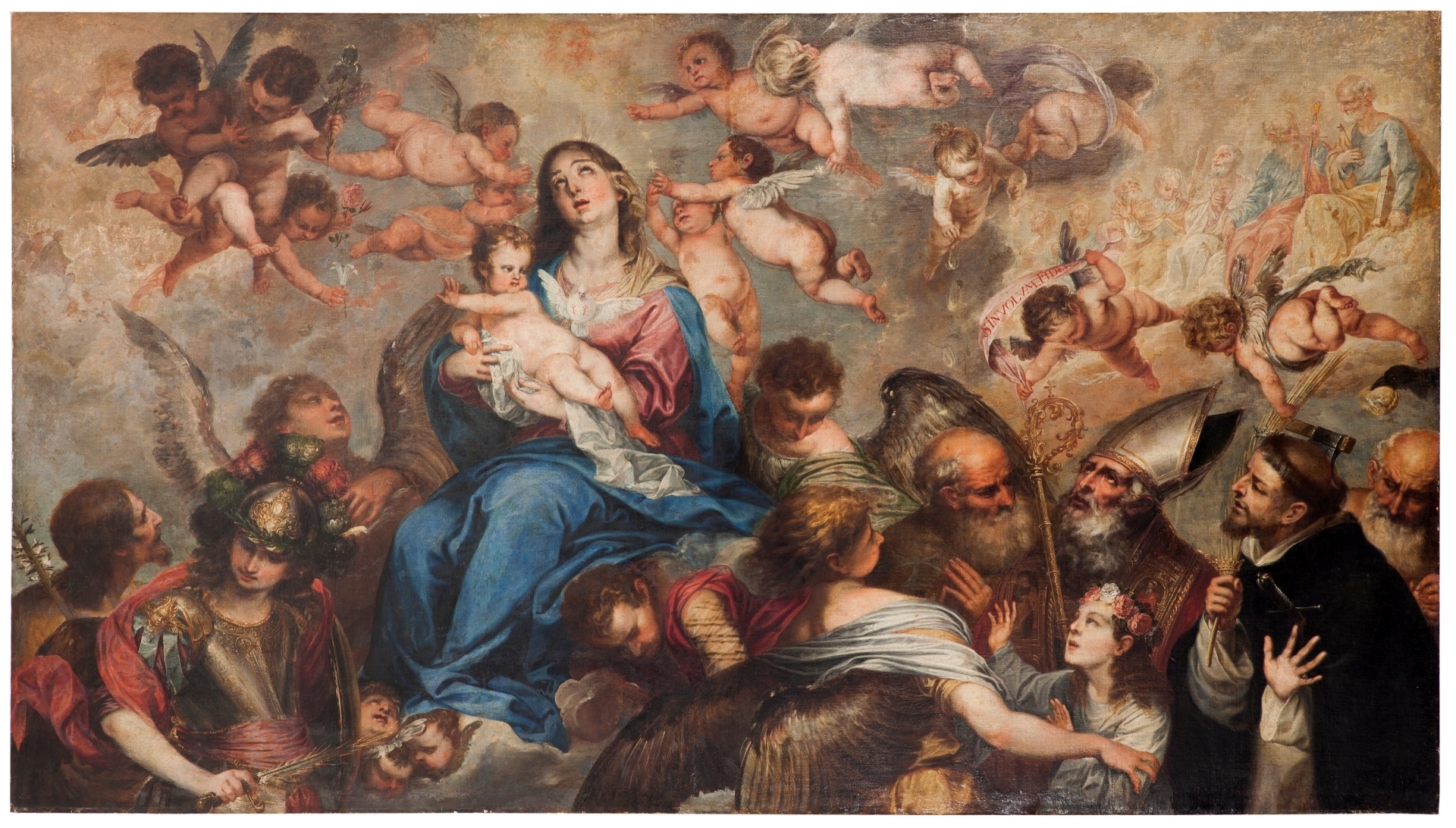 'La Virgen con santos', obra de Pedro Atanasio Bocanegra, en el Museo del Prado.