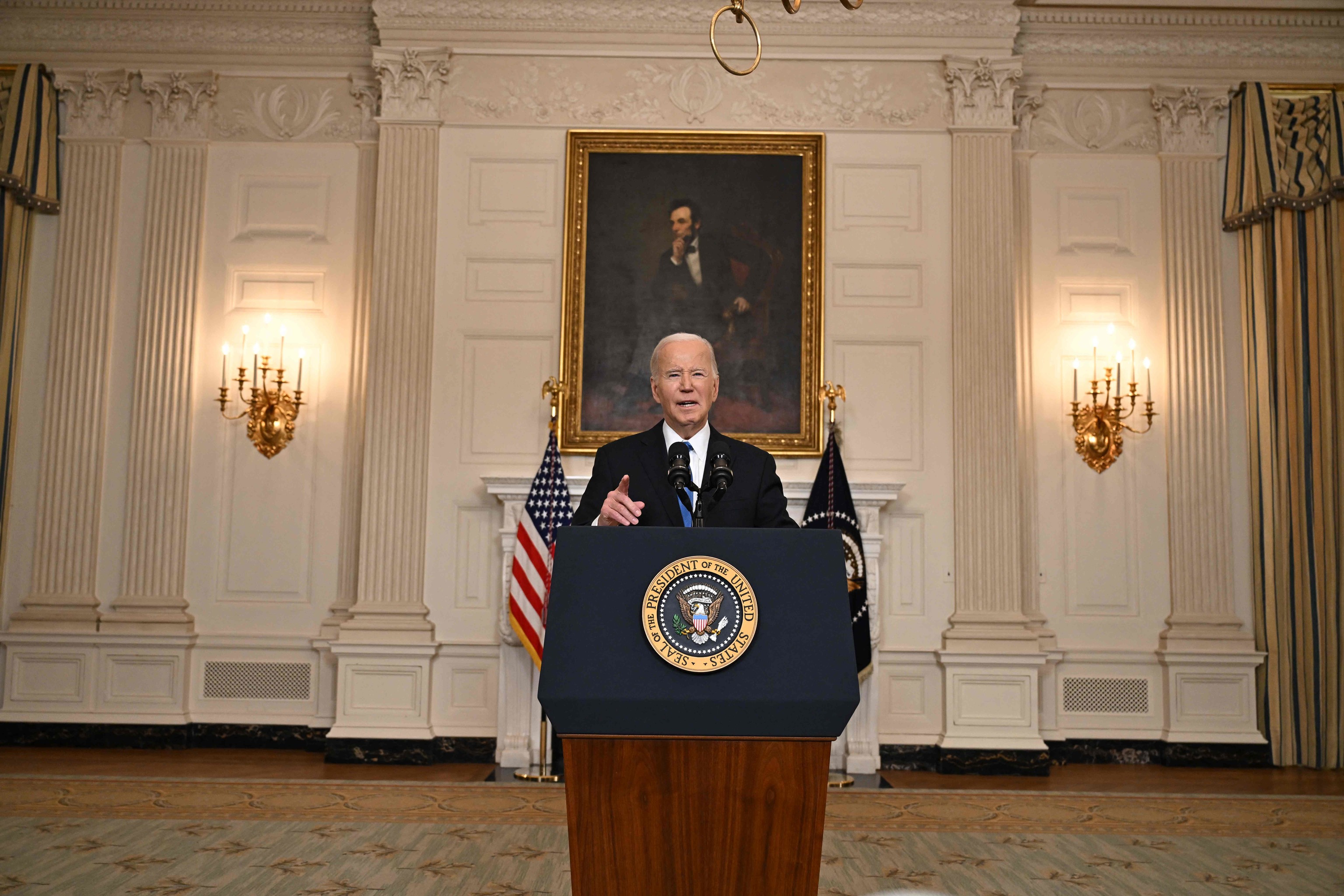 Biden, durante su comparecencia en la Casa Blanca