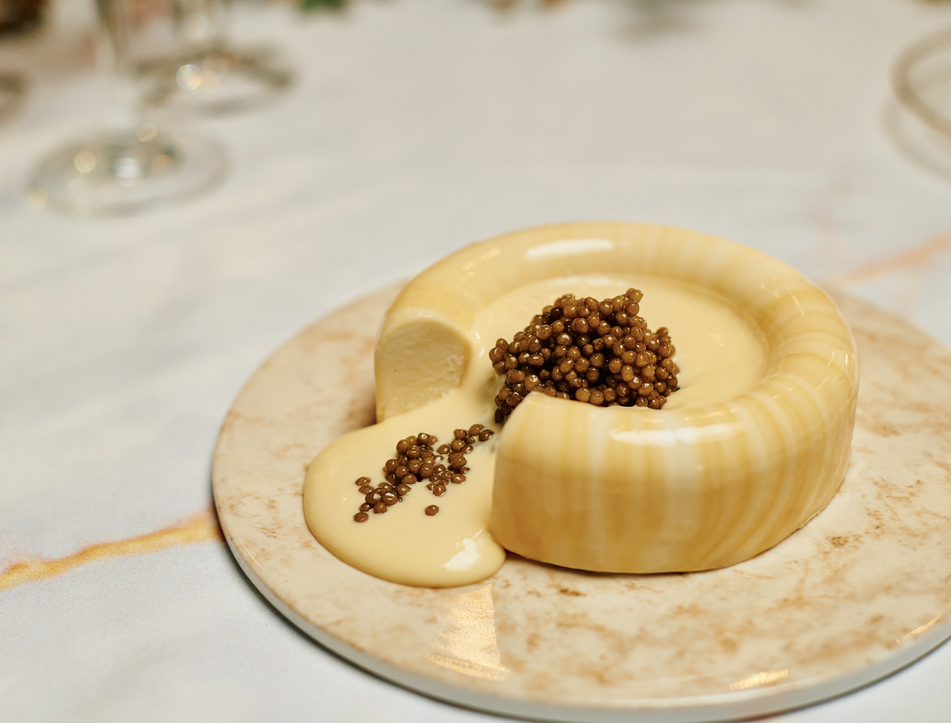 Tarta de queso y caviar, elaborada solo bajo encargo y con un precio de 250 euros.