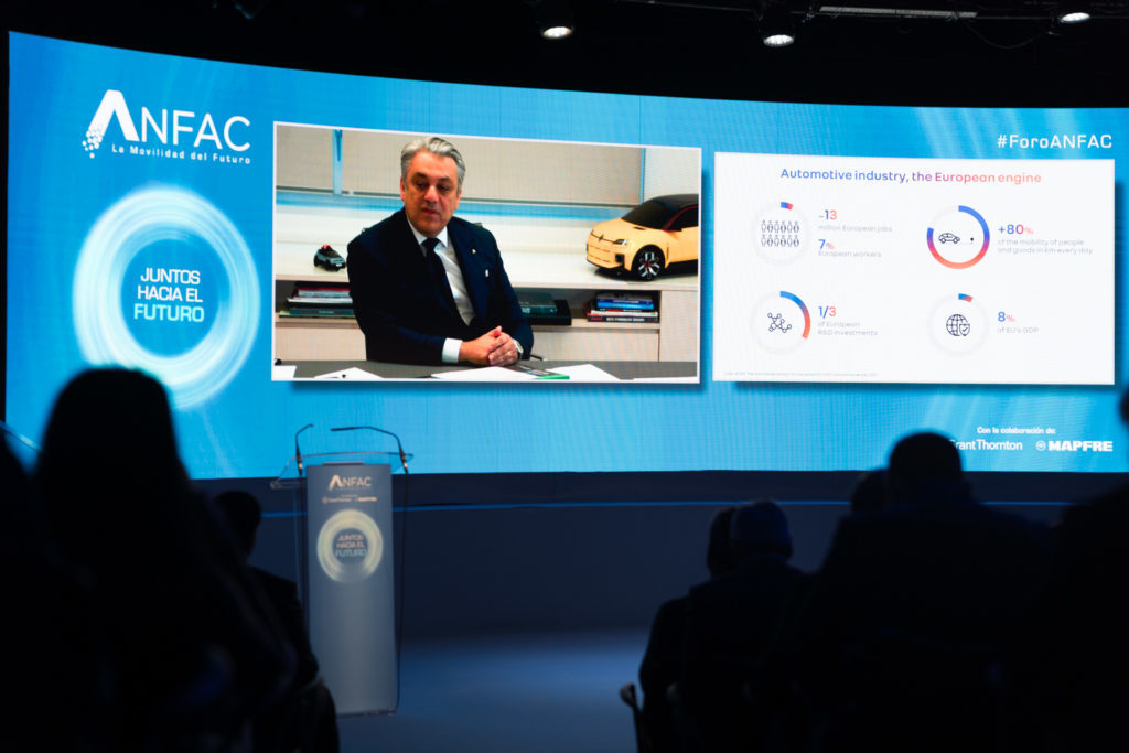 Luca de Meo, presidente de la patronal europea de fabricantes Acea, intervino por videoconferencia