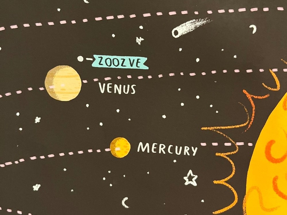 Dibujo del sistema solar con Zoozve.