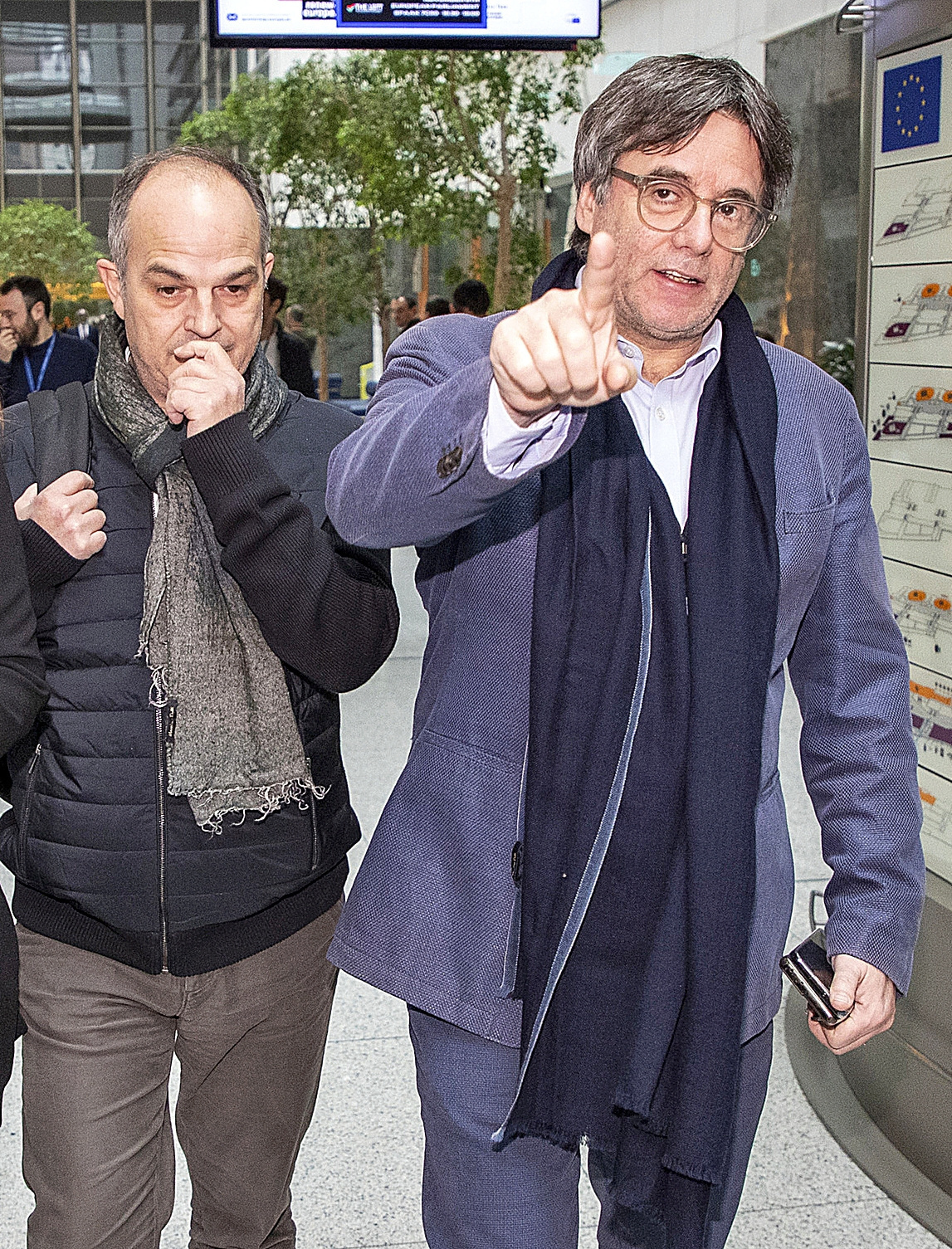 Carles Puigdemont y Jordi Turull, de Junts, en una imagen del pasado noviembre en Bruselas.