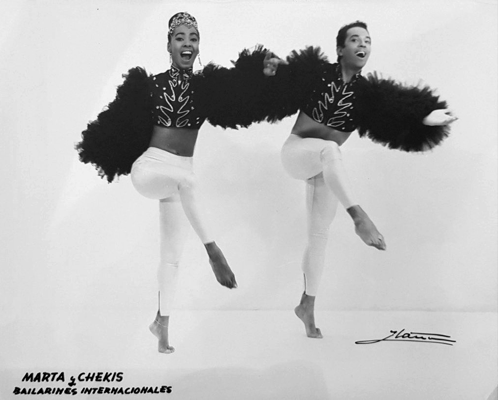 Imagen promocional de Marta y Chekis, su tercera y ms longeva pareja de baile, a comienzos de los aos 60.