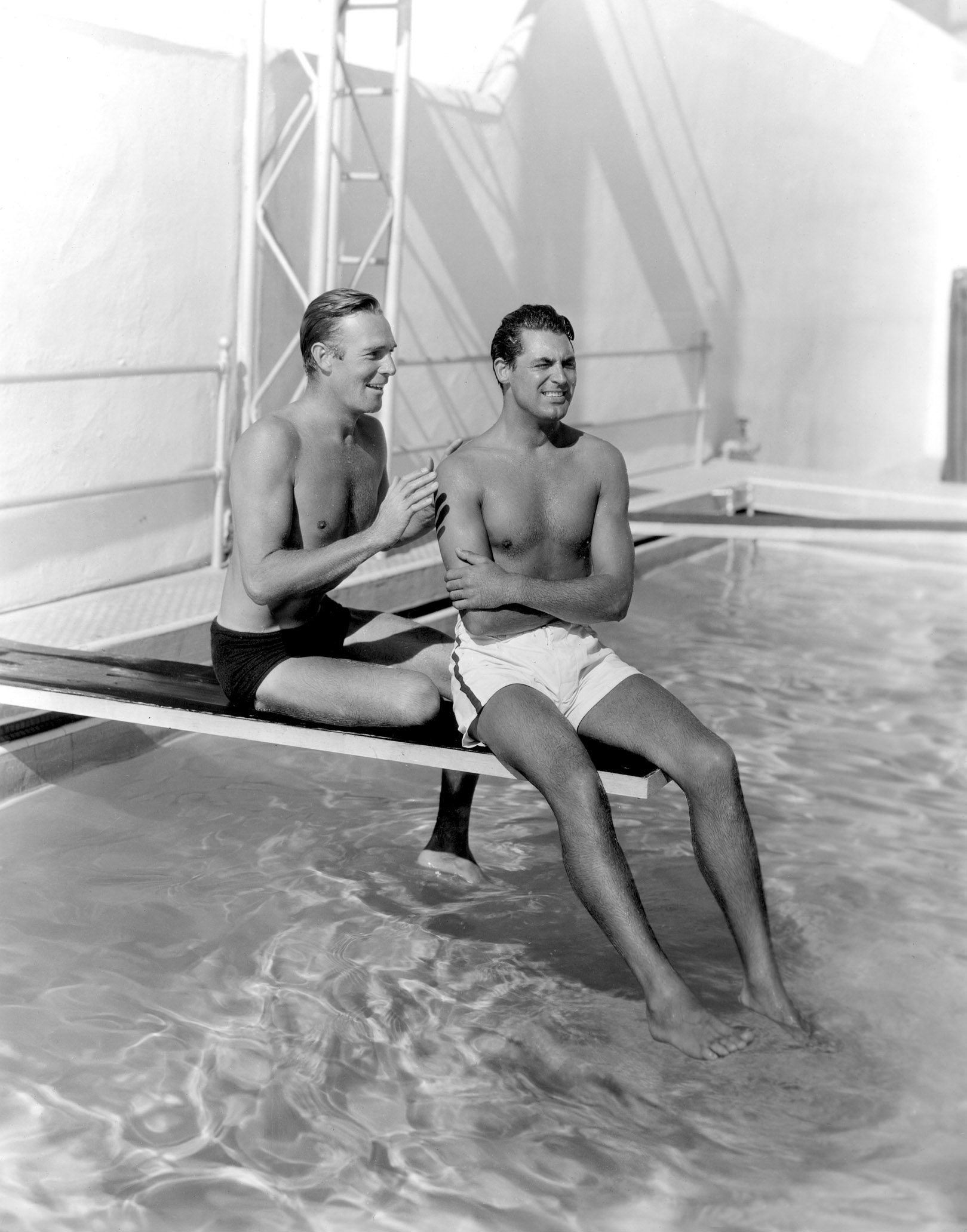 Randolph Scott y Cary Grant, en Santa Mnica, en 1935.