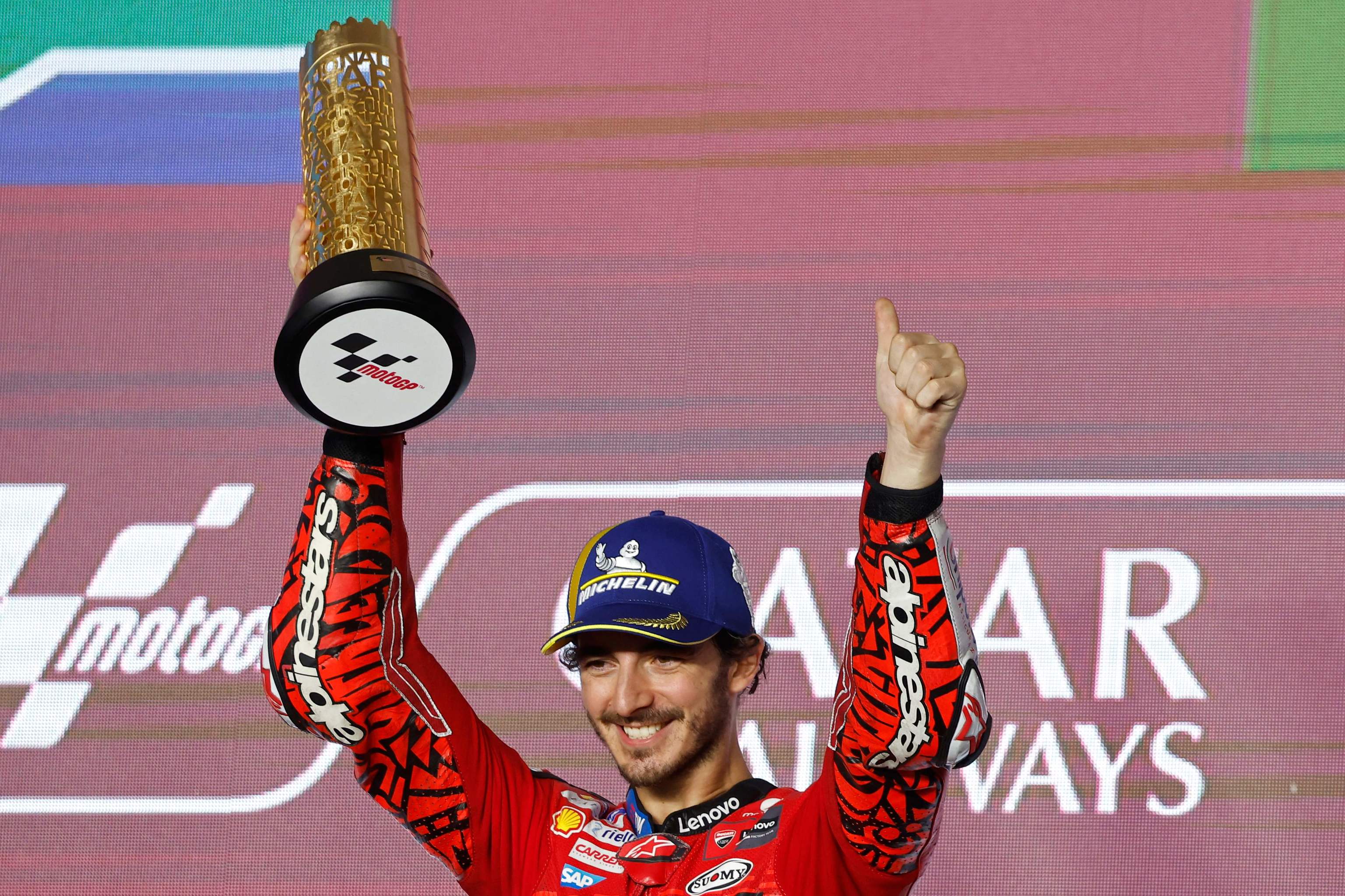 Bagnaia, ganador en el GP de Qatar.