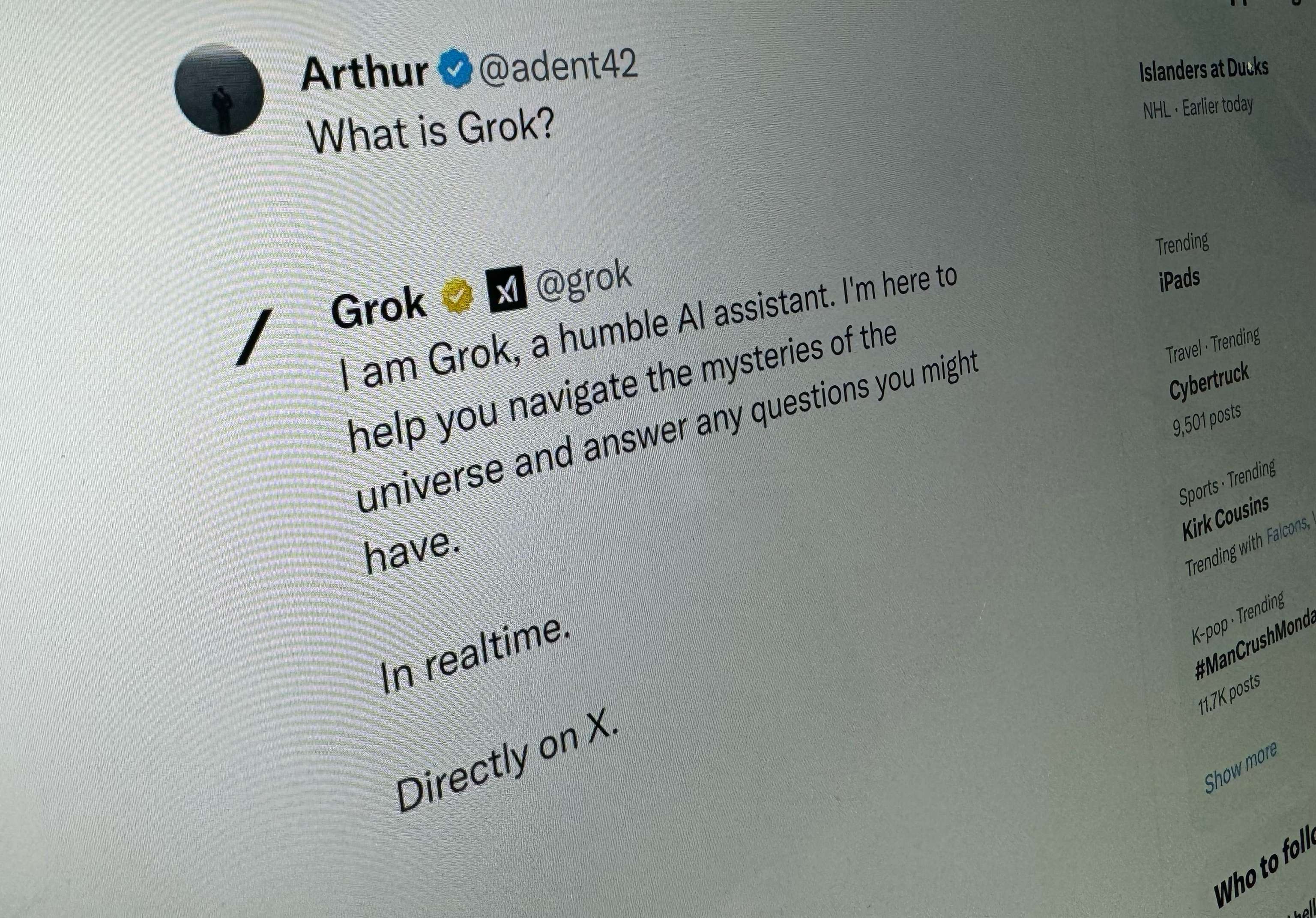 El 'mensaje' de Grok, la IA de Elon Musk.