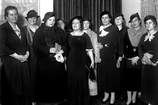 Las mujeres del 27, en un evento de la época.