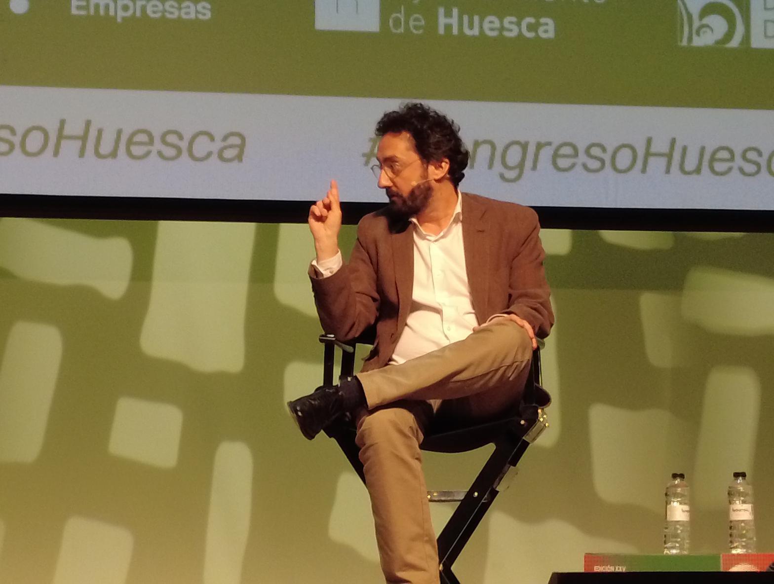 Joaqun Manso, director de EL MUNDO, este viernes en Huesca.