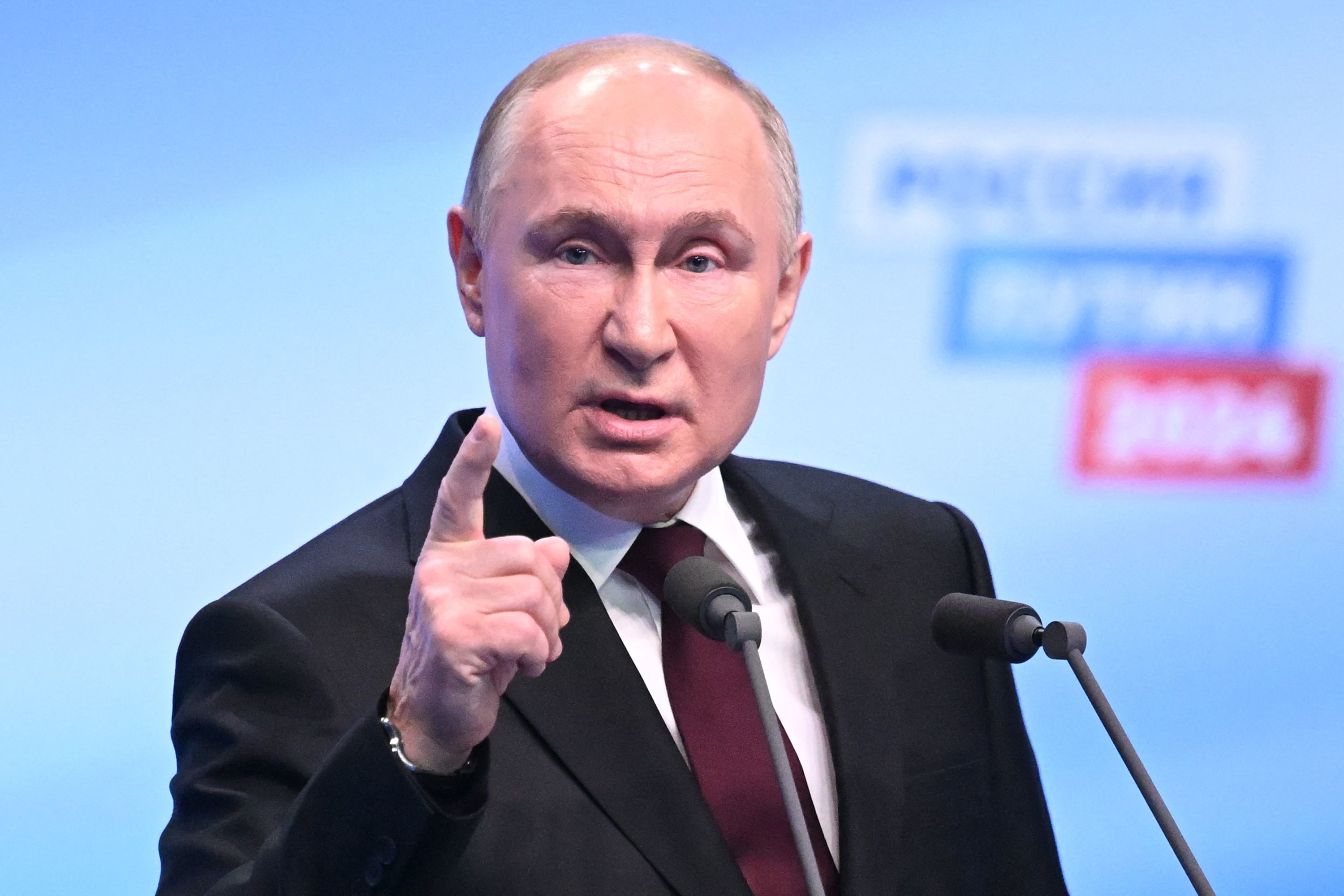 Vladimir Putin, ante los medios tras las elecciones en Rusia.