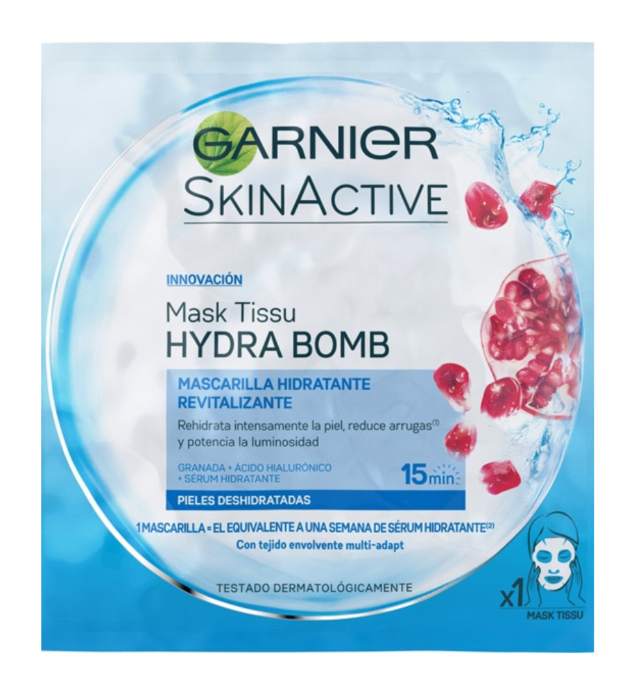 Mascarillas hidratantes, nutritivas y purificantes ideales para un tratamiento facial intensivo: Hydra Bomb de Garnier