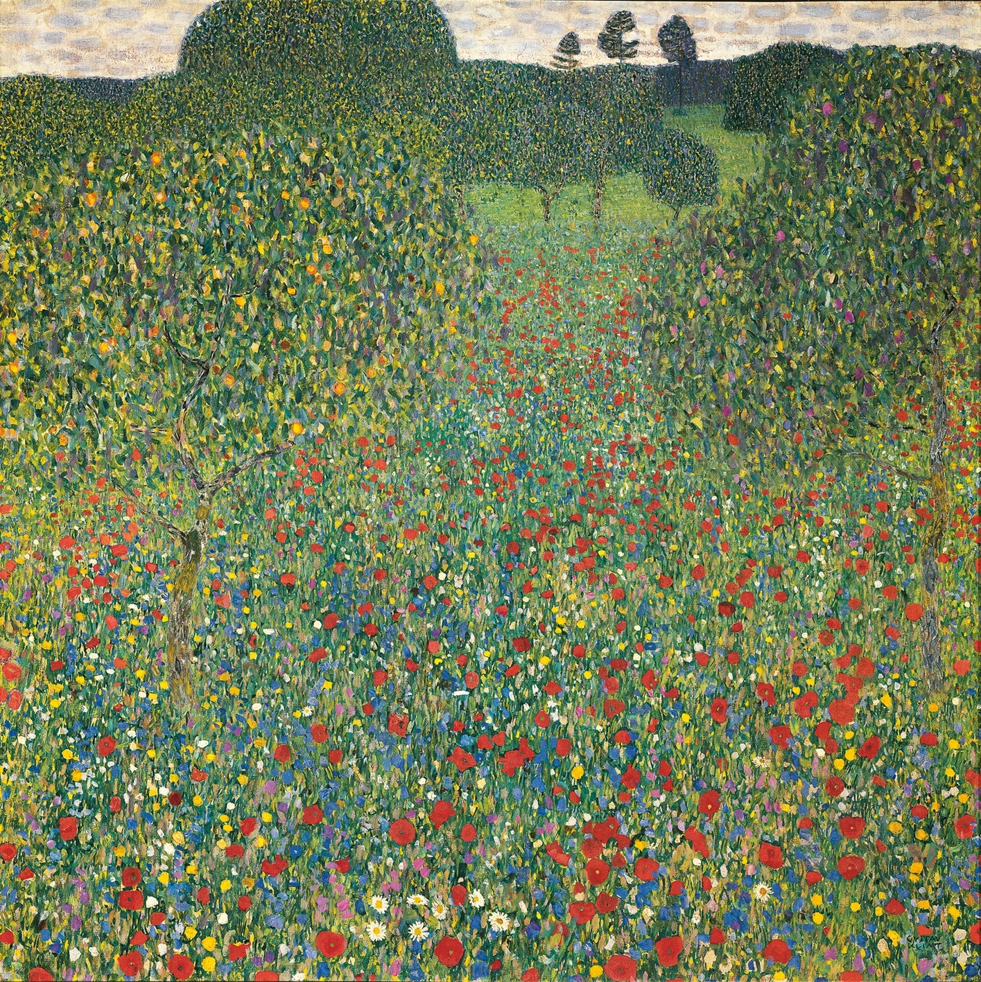 Comienza la primavera. Campo de amapolas, Gustav Klimt, 1907