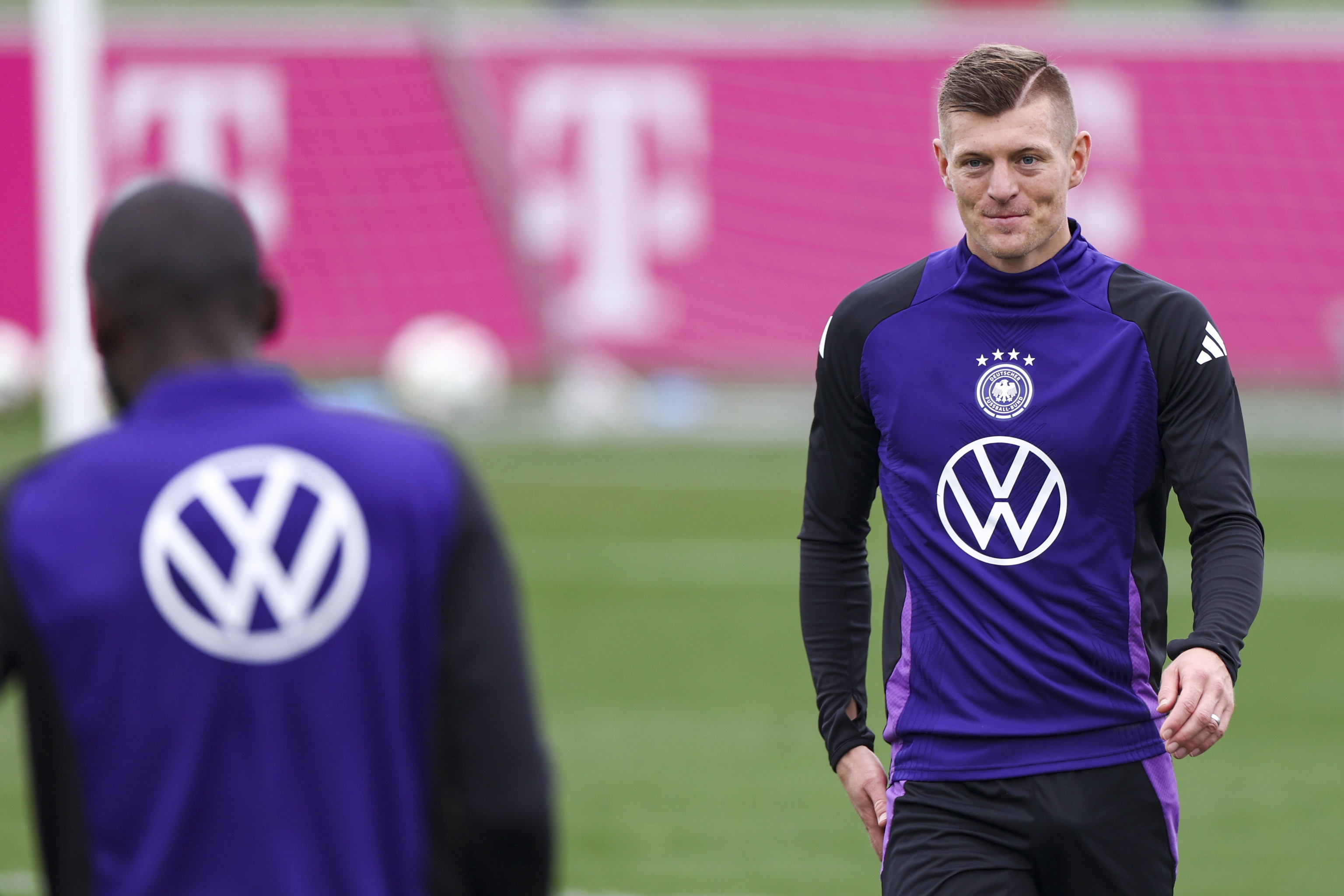 Kroos, en un entrenamiento con Alemania.
