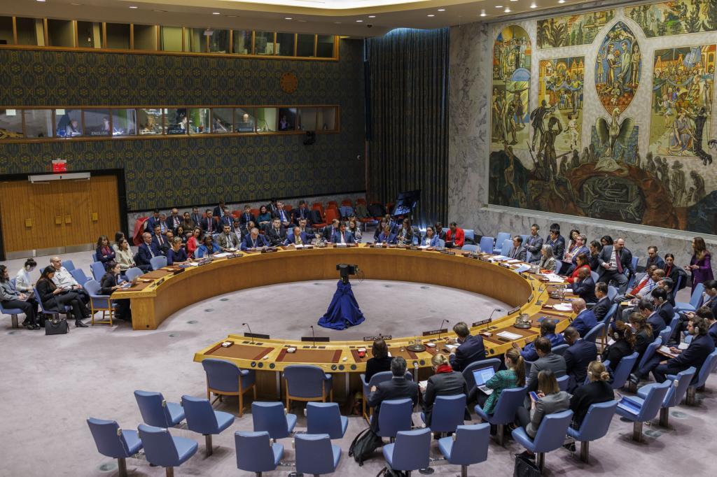 Los miembros del Consejo de Seguridad de Naciones Unidas, este viernes, durante la votacin.