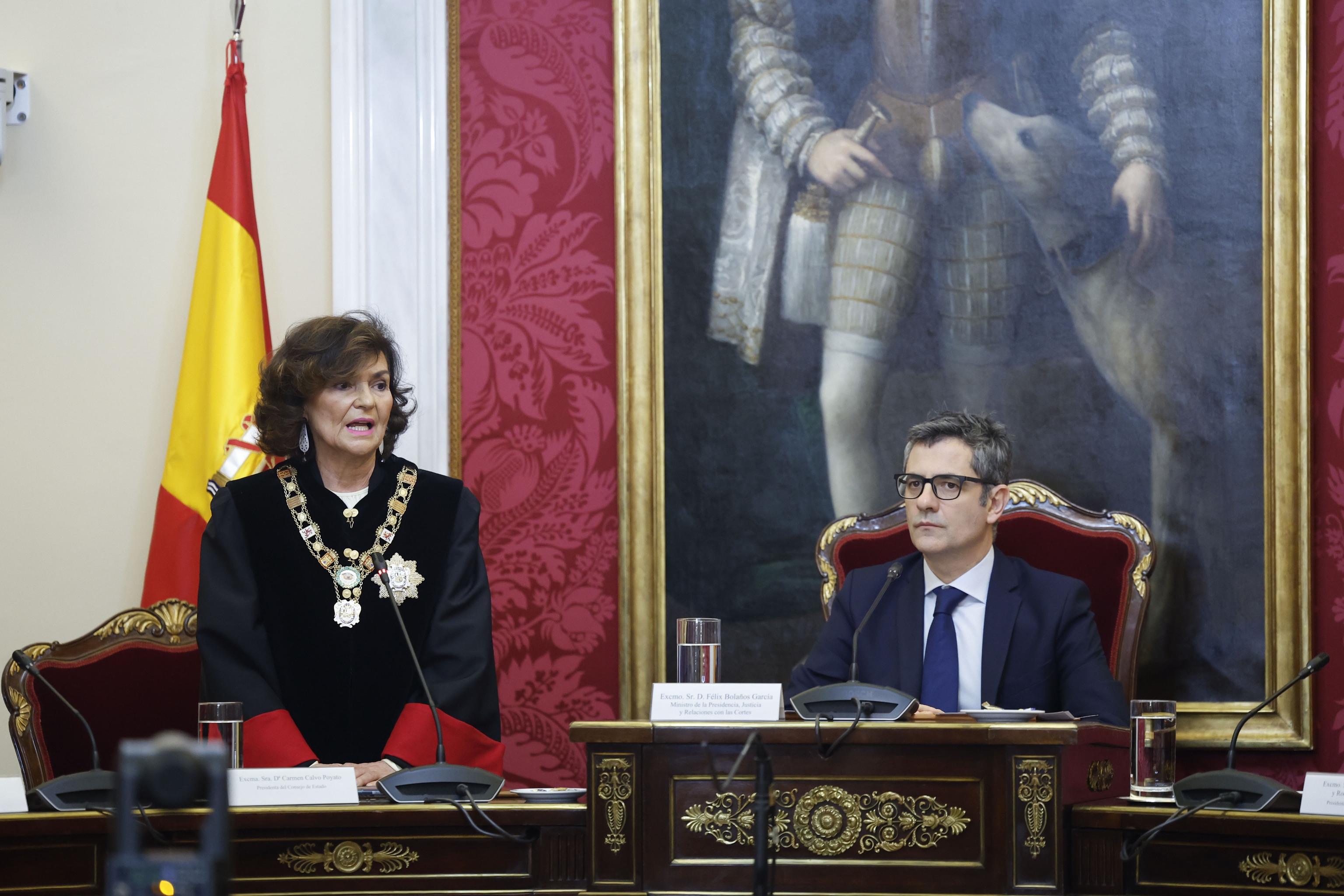 Flix Bolaos, en la toma de posesin de Carmen Calvo como presidenta del Consejo de Estado.