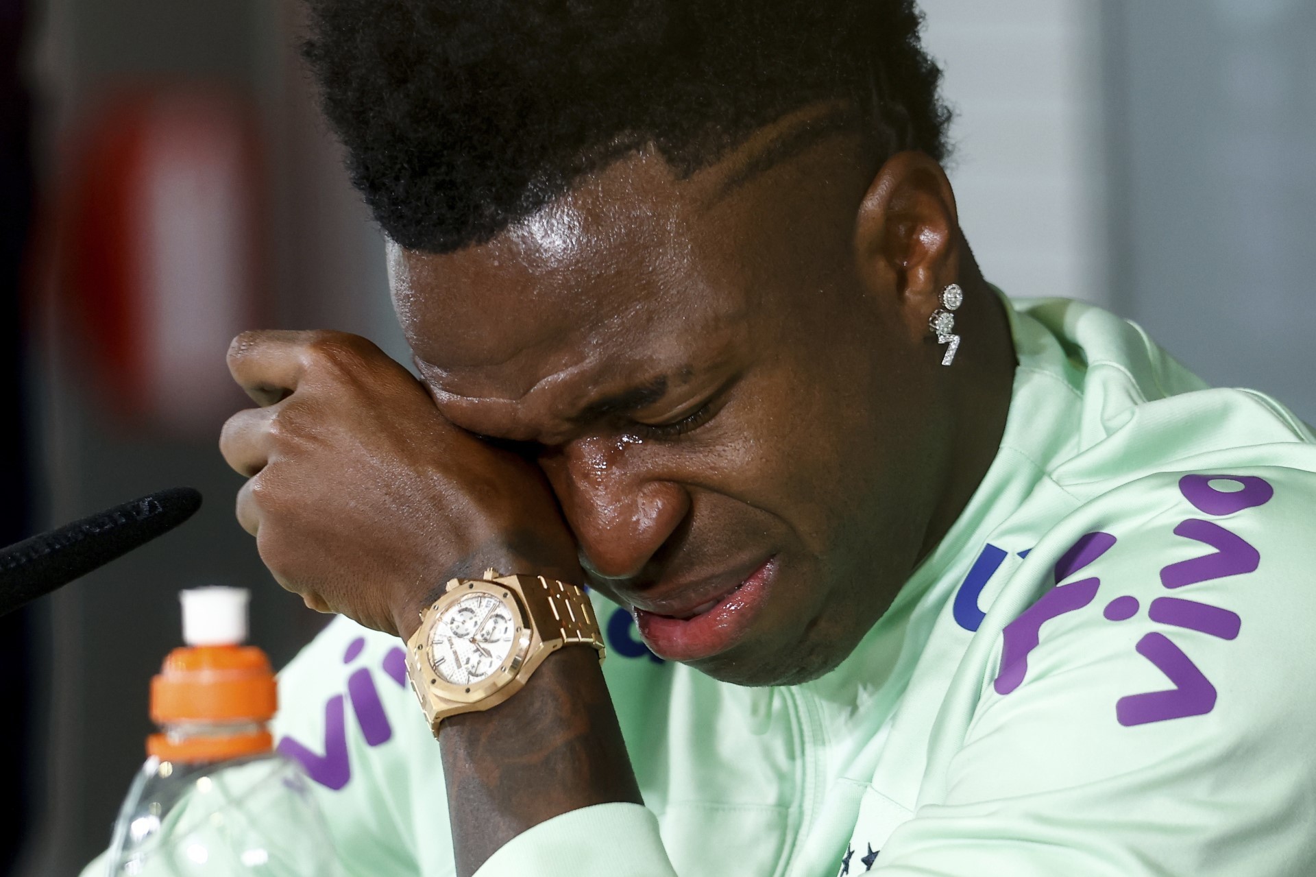 Vinícius, durante la conferenza stampa di lunedì scorso.