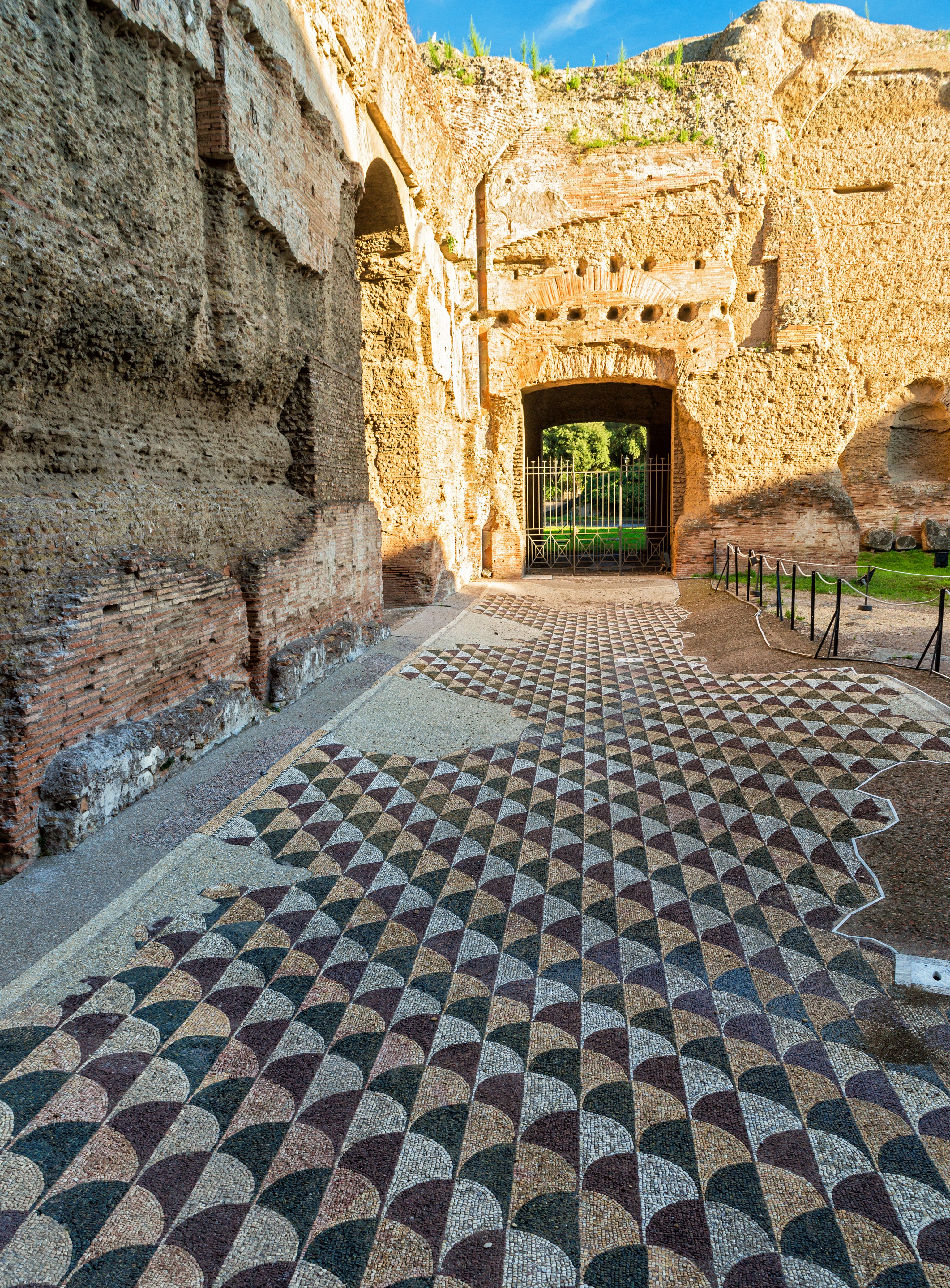 Las Termas de Caracalla, cuyos mosaicos fueron restaurados con el patrocinio de Bulgari.