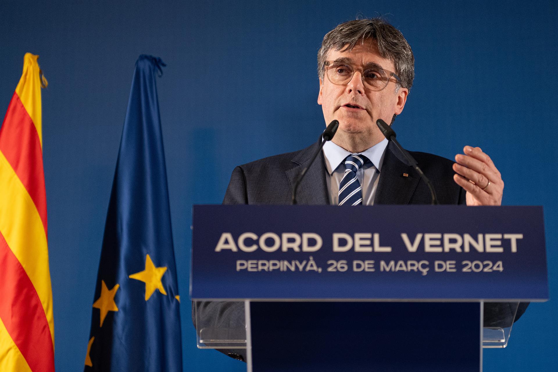 El ex presidente de la Generalitat y eurodiputado de Junts Carles Puigdemont.