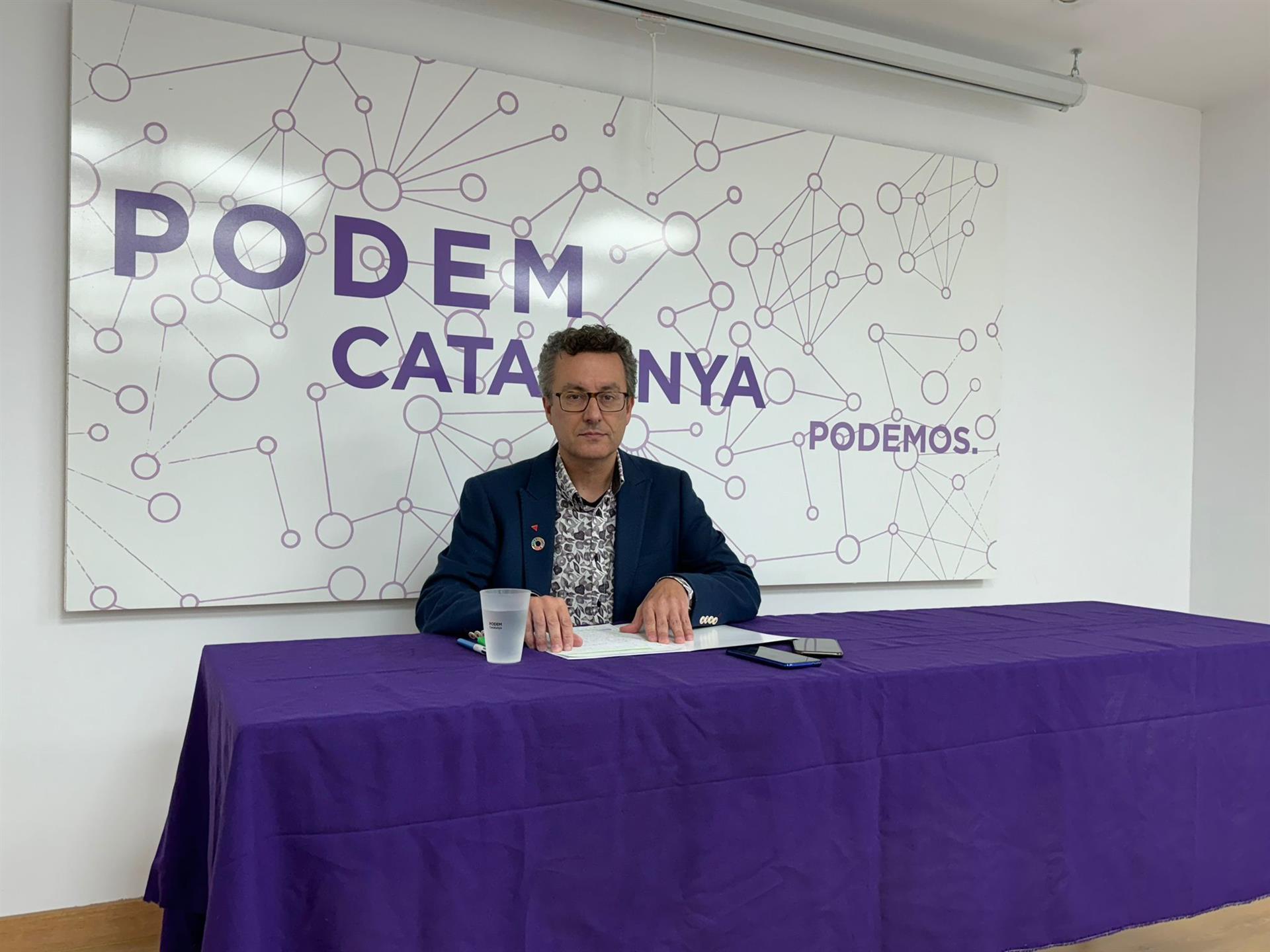 El portavoz de Podemos en Catalua, Andrs Medrano.