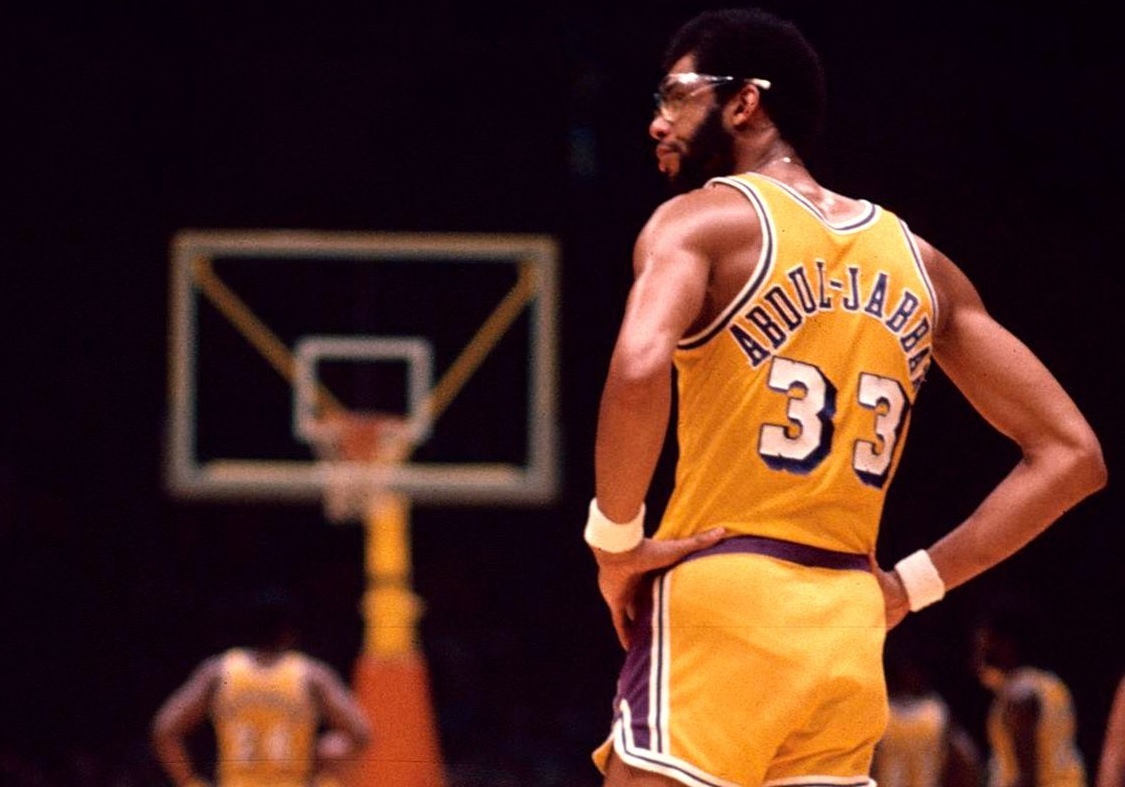 Jabbar, durante un partido con los Lakers.