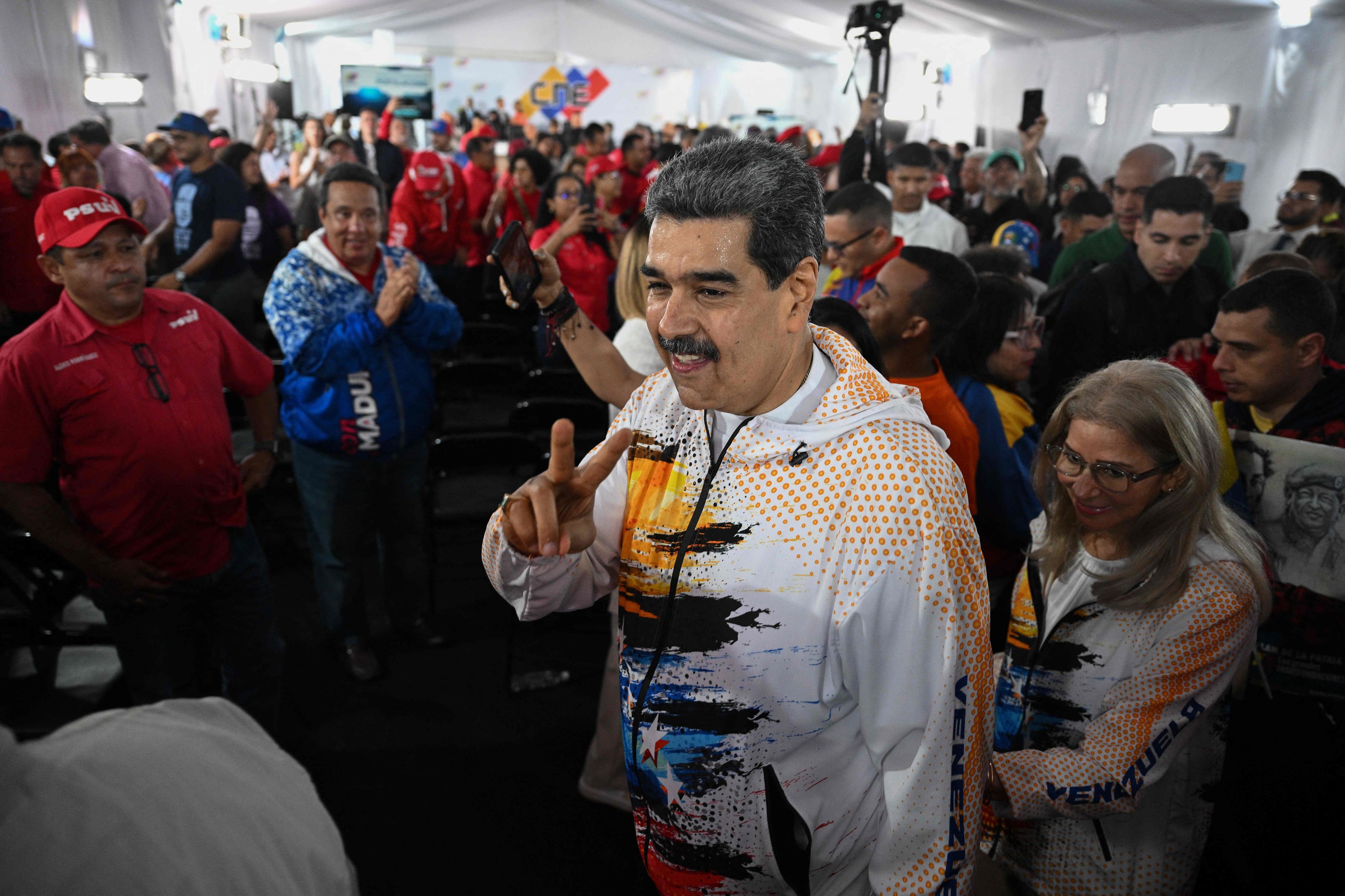 El lder chavista, Nicols Maduro, en un acto electoral.