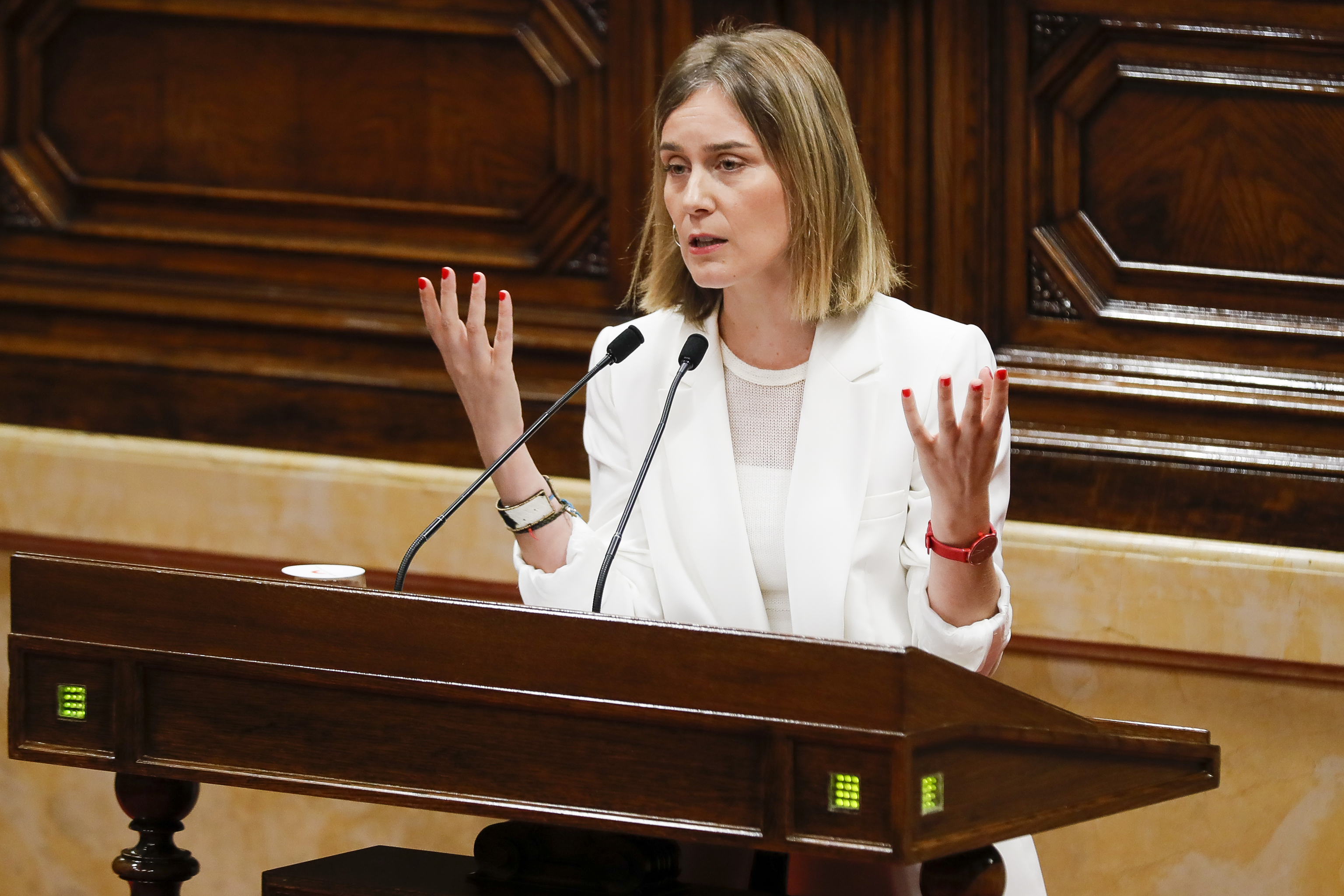 Jssica Albiach, en el Parlamento Cataln.