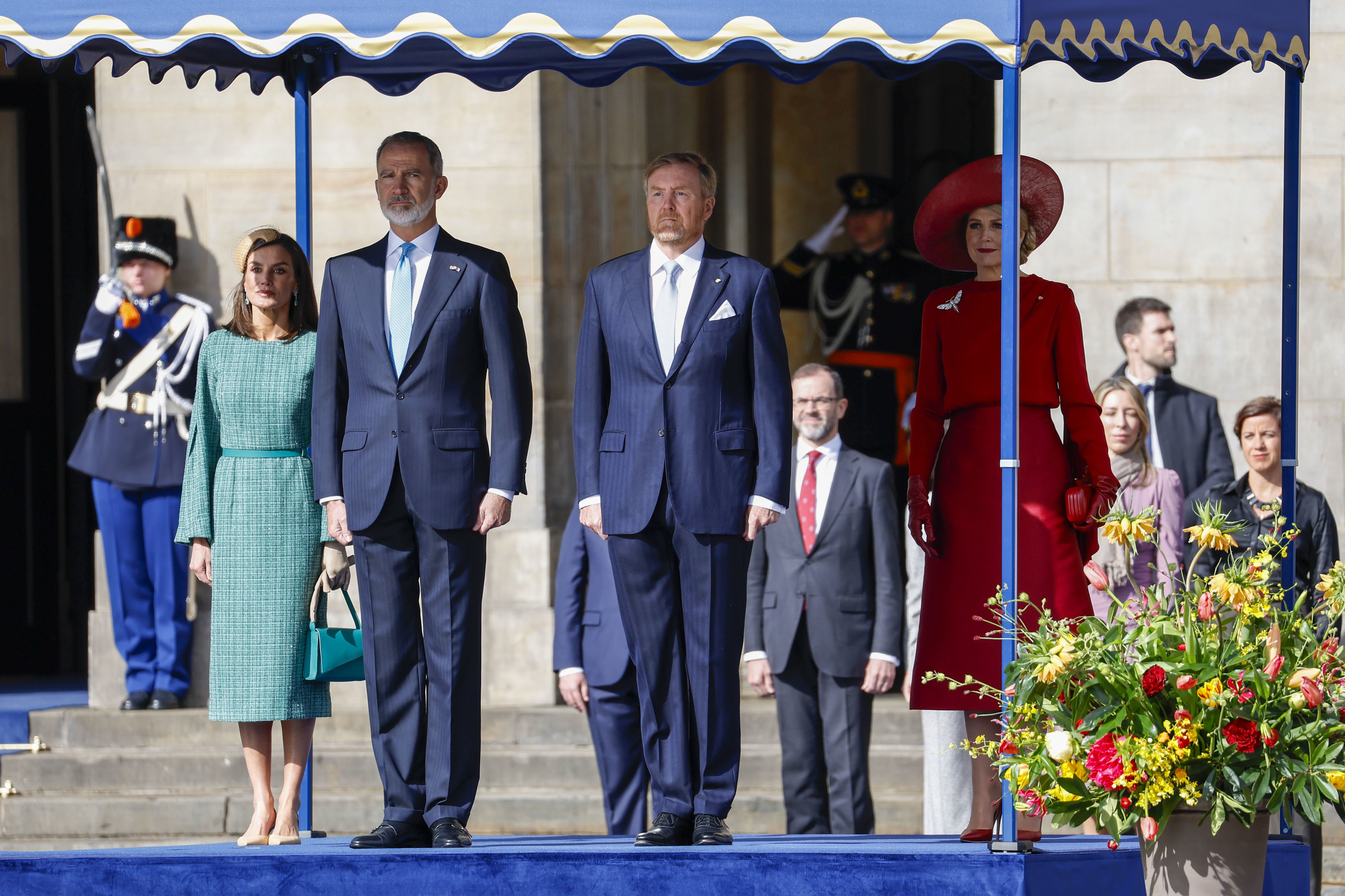 Los Reyes de Espa�a, Felipe VI y Letizia, junto a los monarcas de Pa�ses Bajos, Guillermo y M�xima