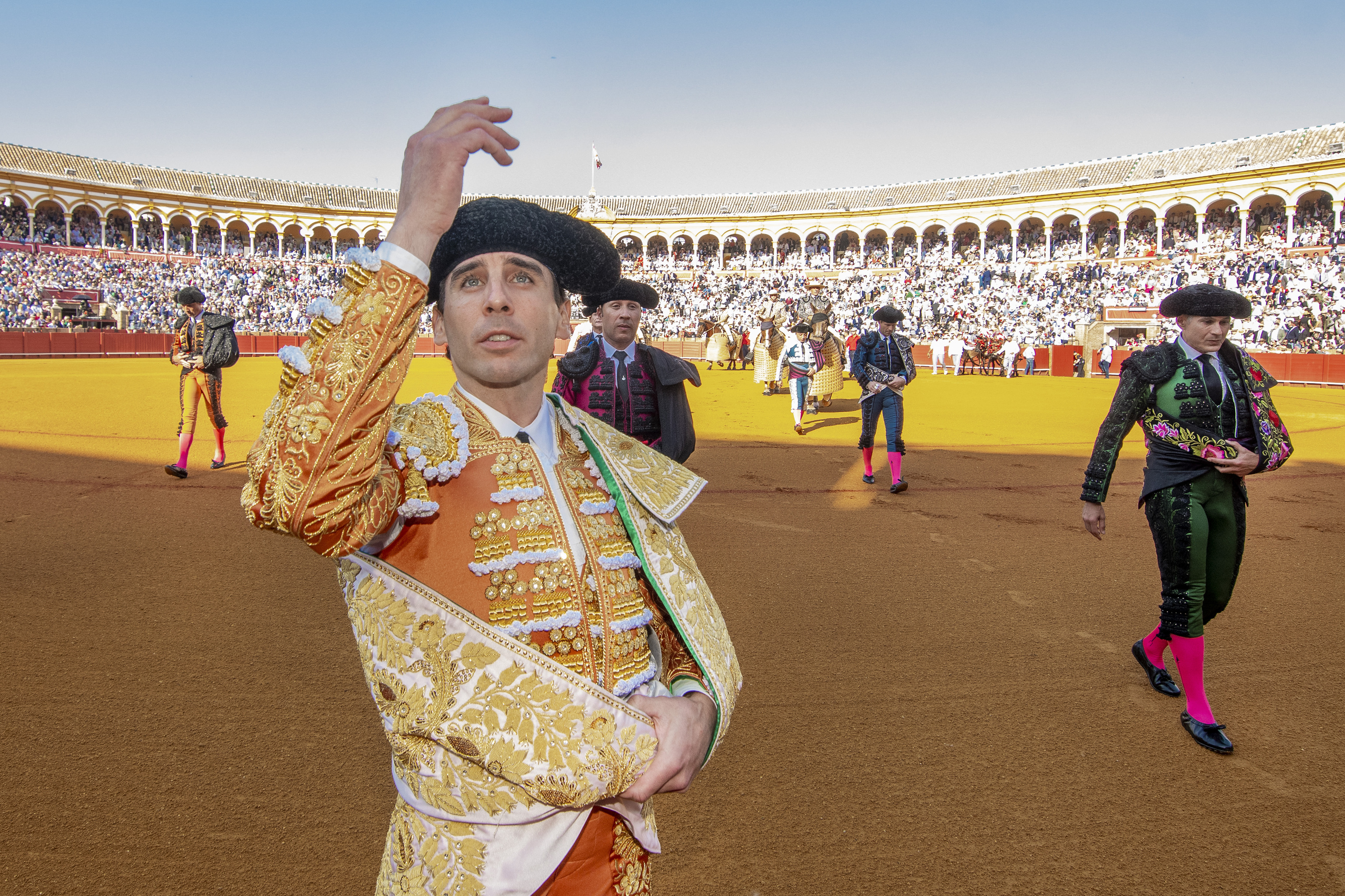 Juan Ortega durante la corrida de toros en esta pasada Feria de Abril